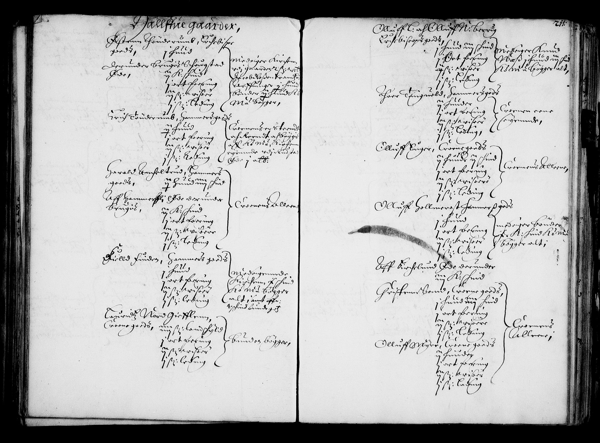 Rentekammeret inntil 1814, Realistisk ordnet avdeling, AV/RA-EA-4070/N/Na/L0001: [XI f]: Akershus stifts jordebok, 1652, p. 210b-211a