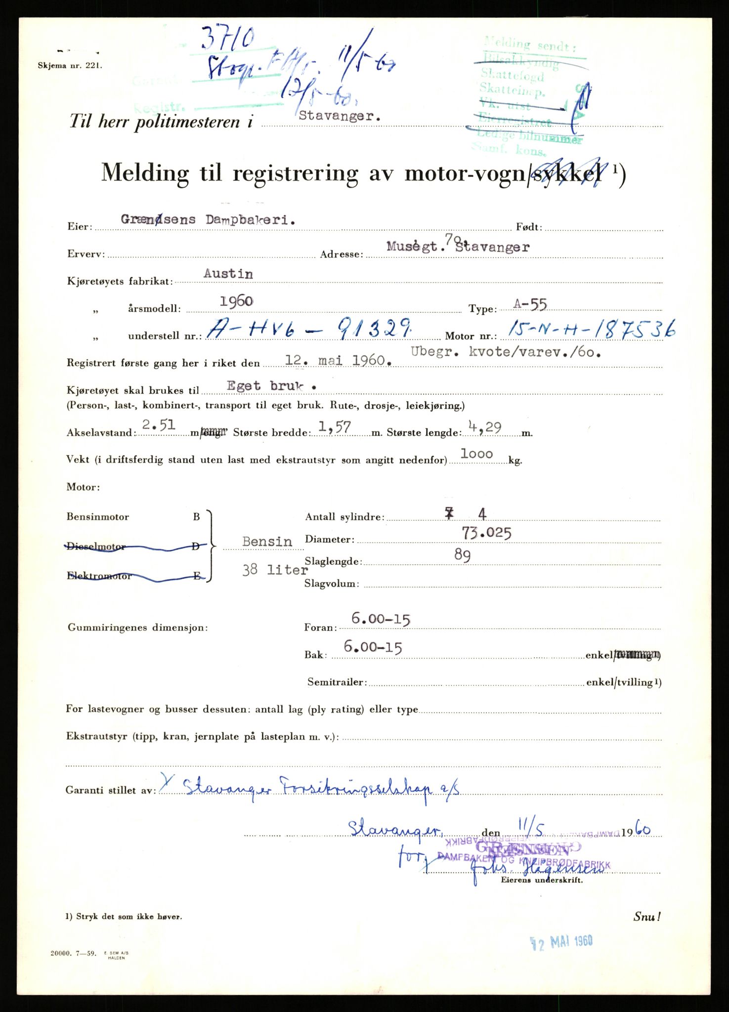 Stavanger trafikkstasjon, AV/SAST-A-101942/0/F/L0011: L-3700 - L-4199, 1930-1971, p. 59