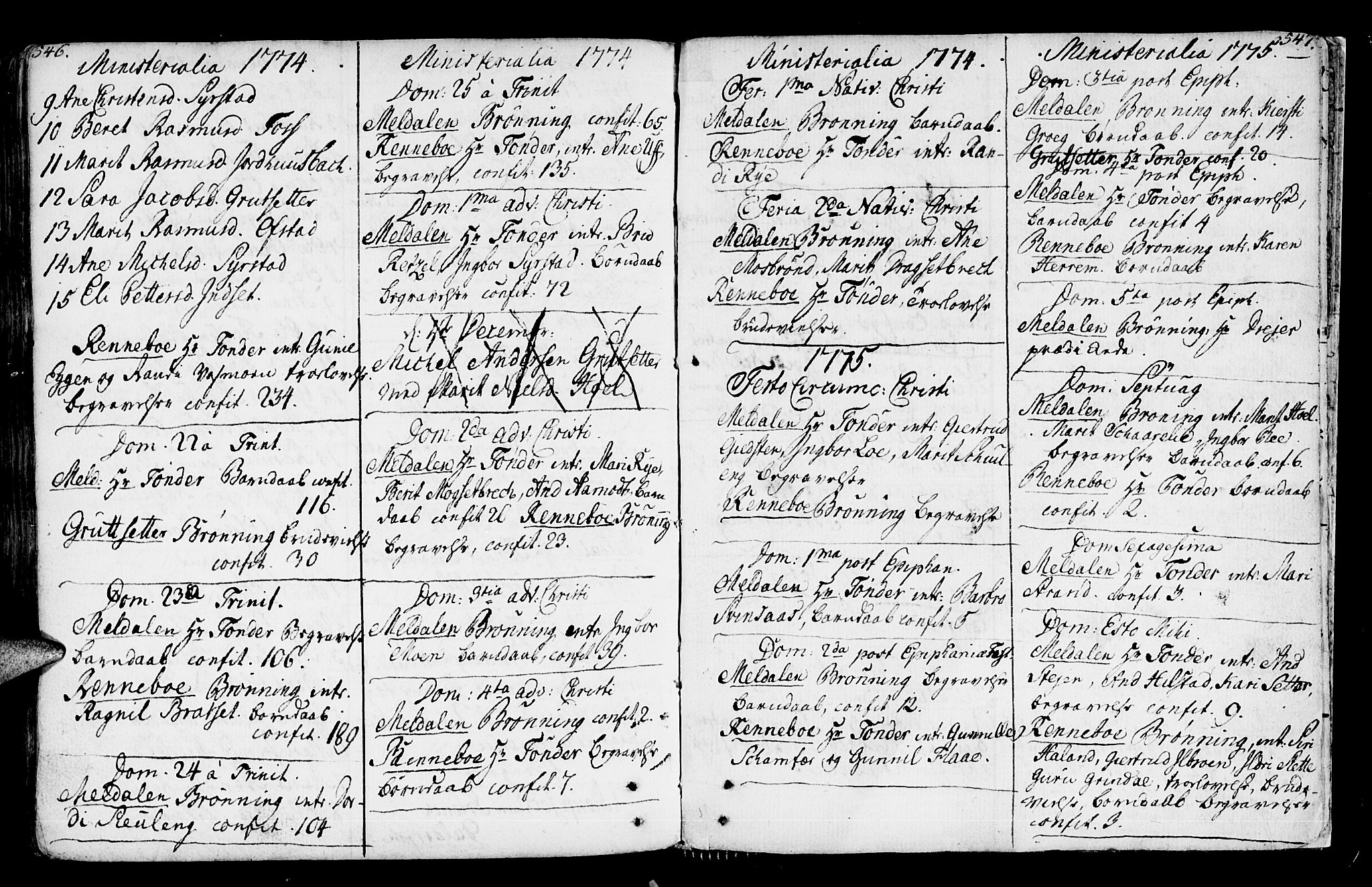 Ministerialprotokoller, klokkerbøker og fødselsregistre - Sør-Trøndelag, SAT/A-1456/672/L0851: Parish register (official) no. 672A04, 1751-1775, p. 546-547