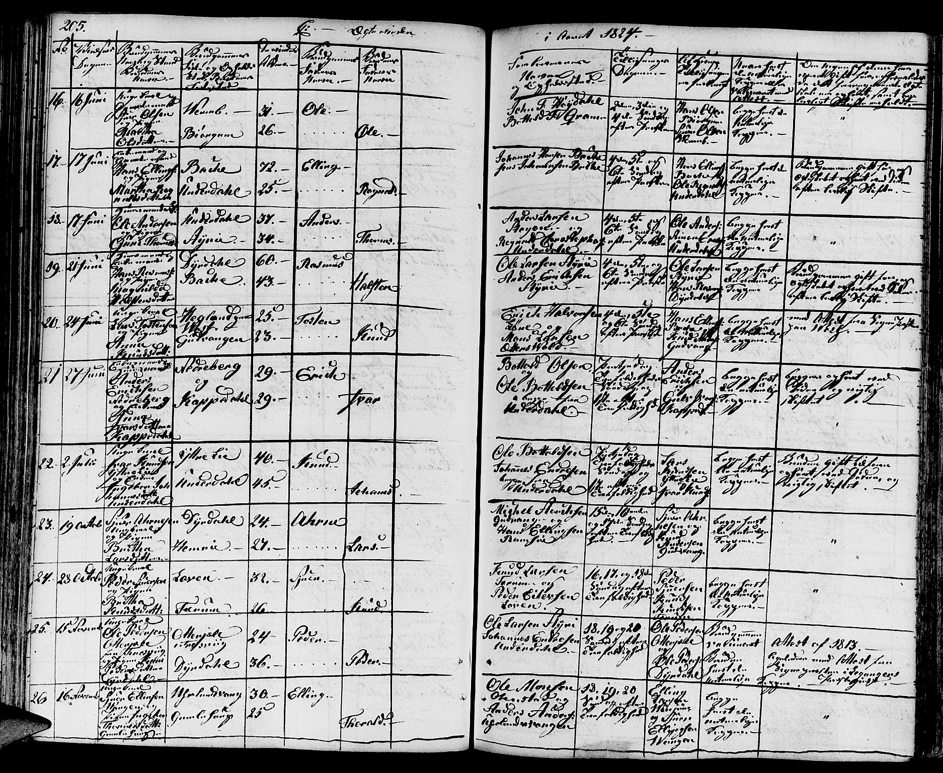 Aurland sokneprestembete, SAB/A-99937/H/Ha/Haa/L0006: Parish register (official) no. A 6, 1821-1859, p. 205