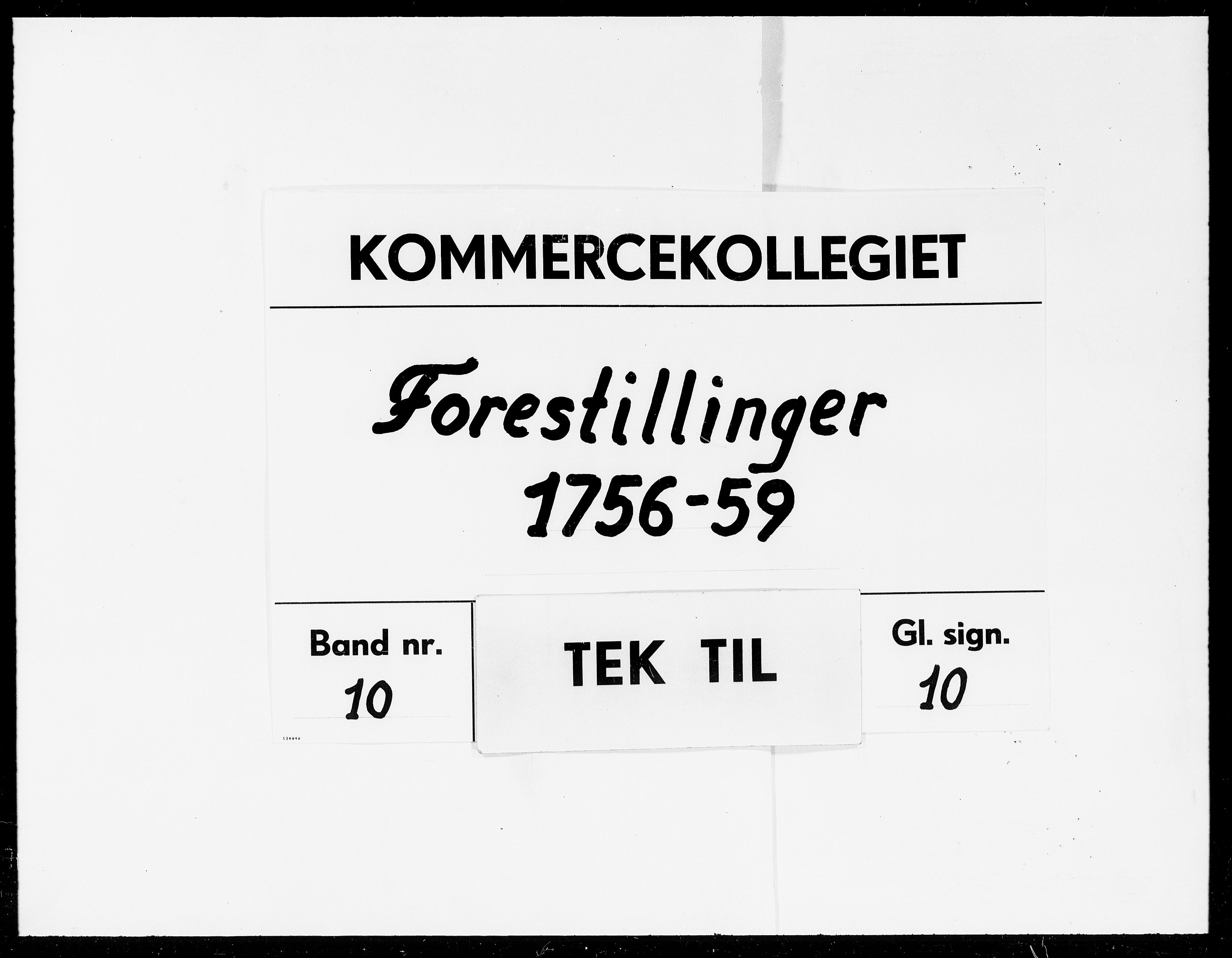 Kommercekollegiet, Dansk-Norske Sekretariat (1736-1771) / Kommercedeputationen (1771-1773), DRA/A-0002/-/010: Forestillinger, 1756-1758
