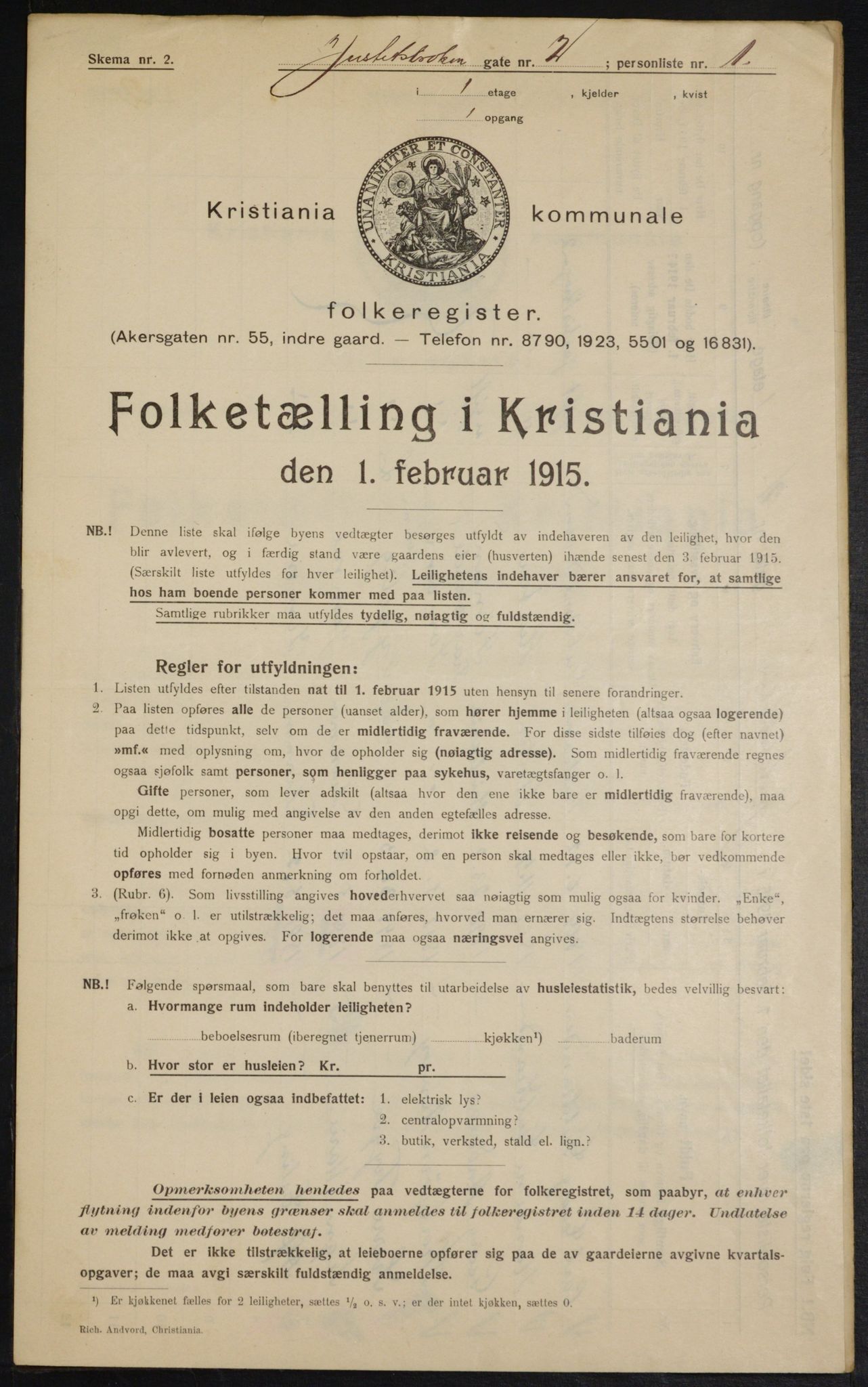 OBA, Municipal Census 1915 for Kristiania, 1915, p. 47201