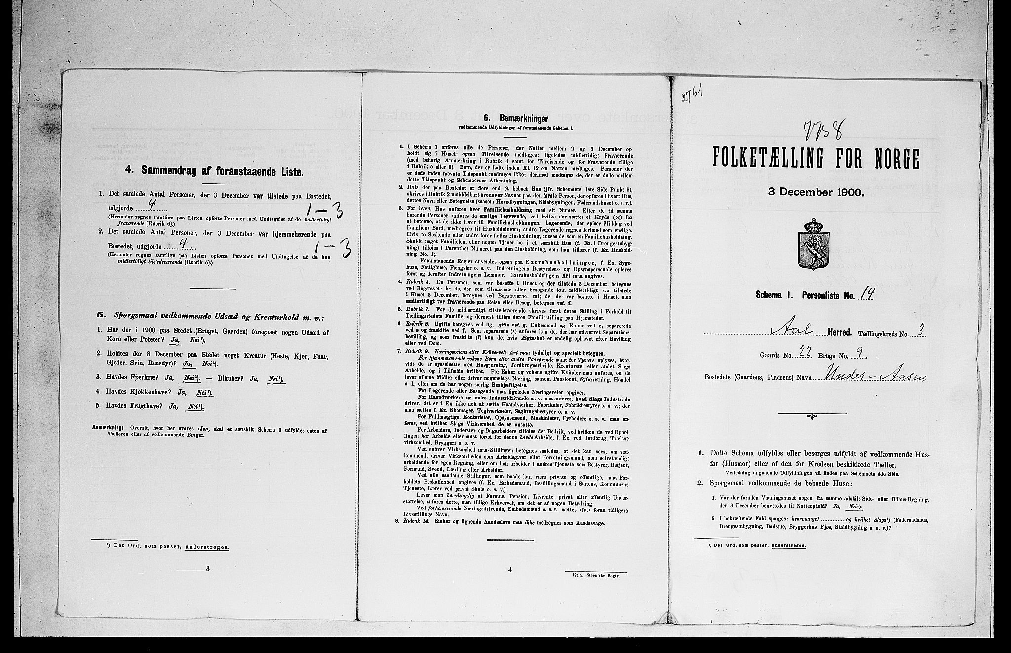 RA, 1900 census for Ål, 1900, p. 53