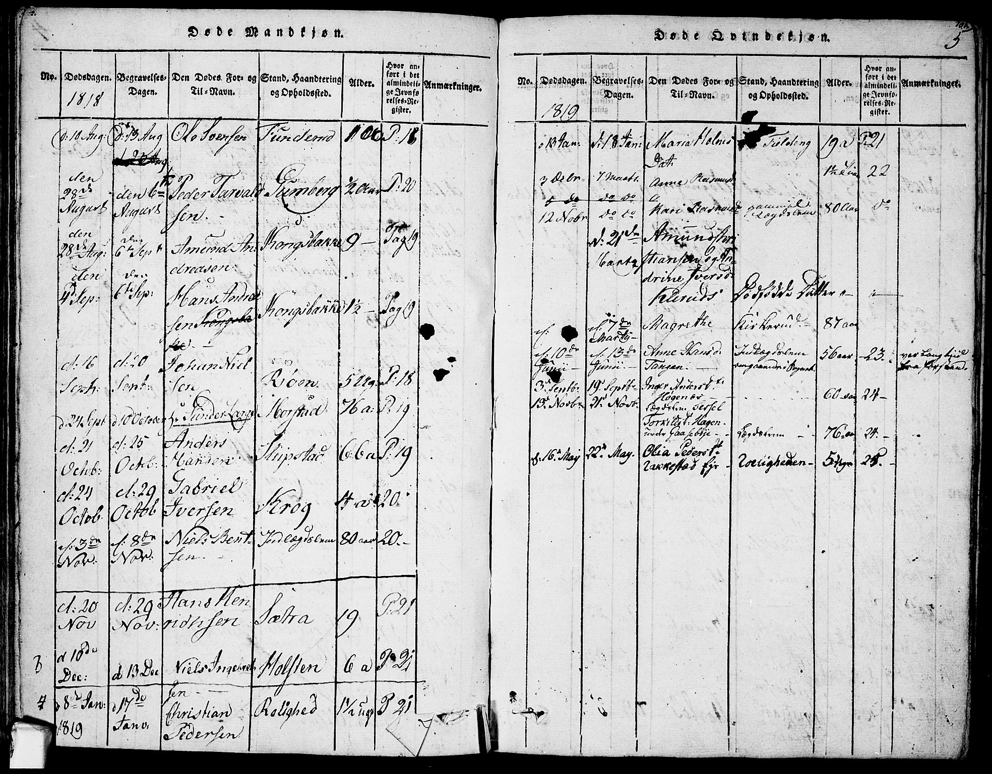 Rødenes prestekontor Kirkebøker, AV/SAO-A-2005/F/Fa/L0004: Parish register (official) no. I 4, 1814-1838, p. 101