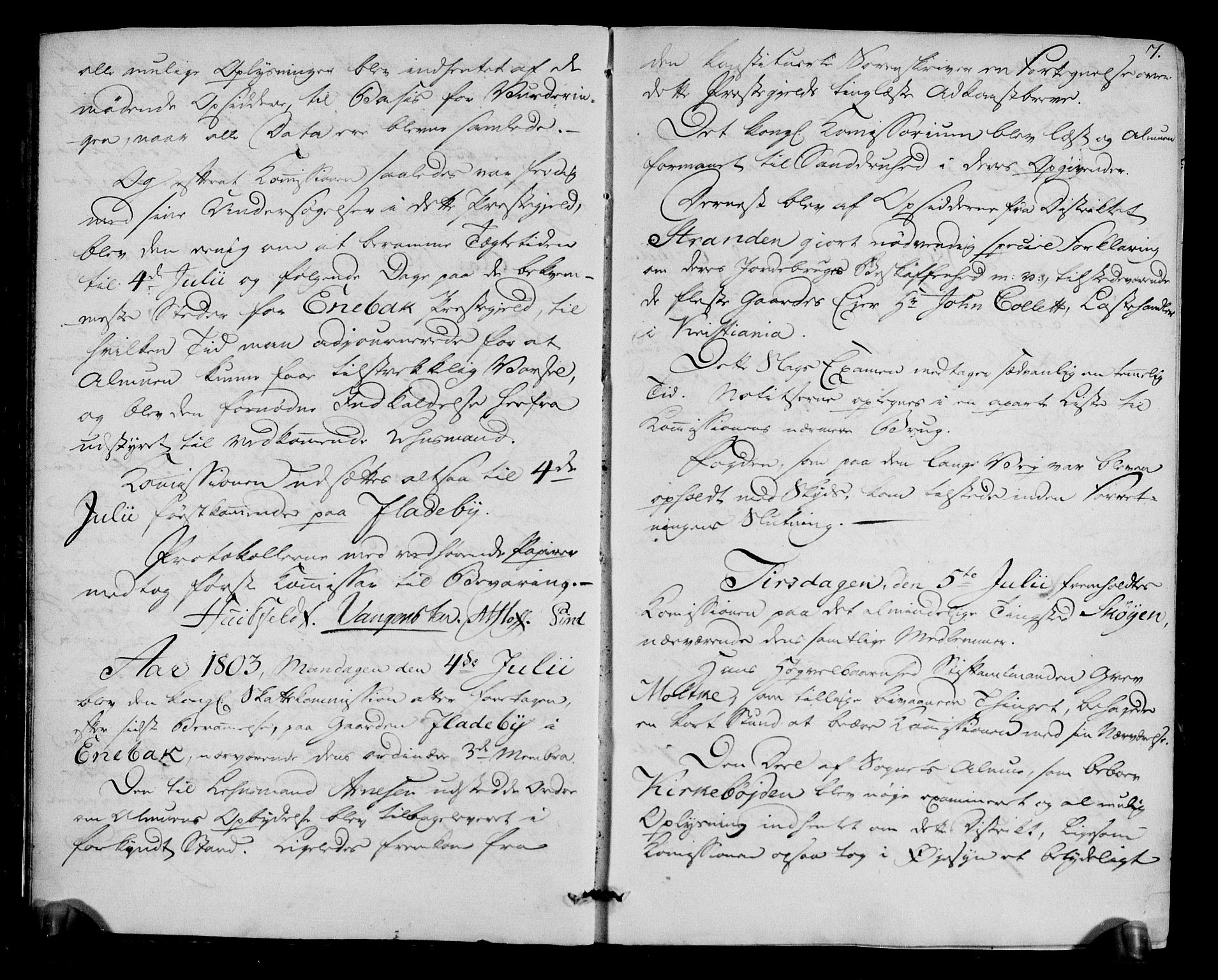 Rentekammeret inntil 1814, Realistisk ordnet avdeling, AV/RA-EA-4070/N/Ne/Nea/L0016: Nedre Romerike fogderi. Deliberasjonsprotokoll, 1803, p. 8
