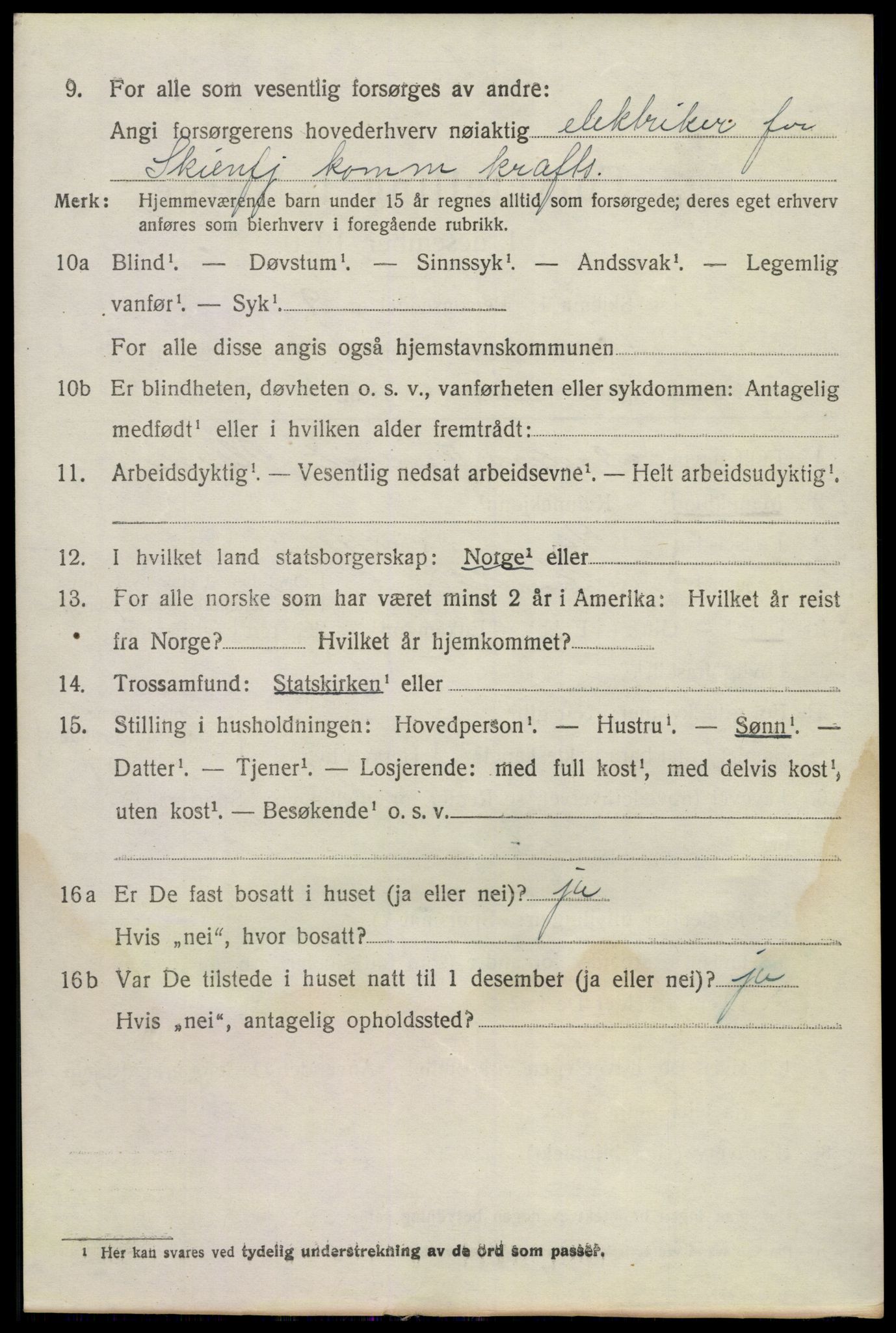 SAKO, 1920 census for Bamble, 1920, p. 4172
