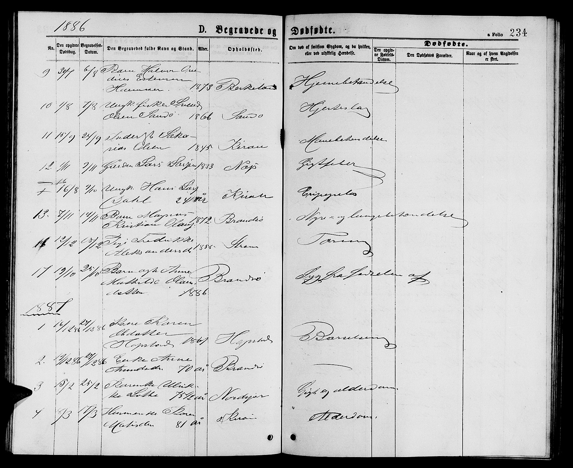 Ministerialprotokoller, klokkerbøker og fødselsregistre - Sør-Trøndelag, SAT/A-1456/657/L0715: Parish register (copy) no. 657C02, 1873-1888, p. 234