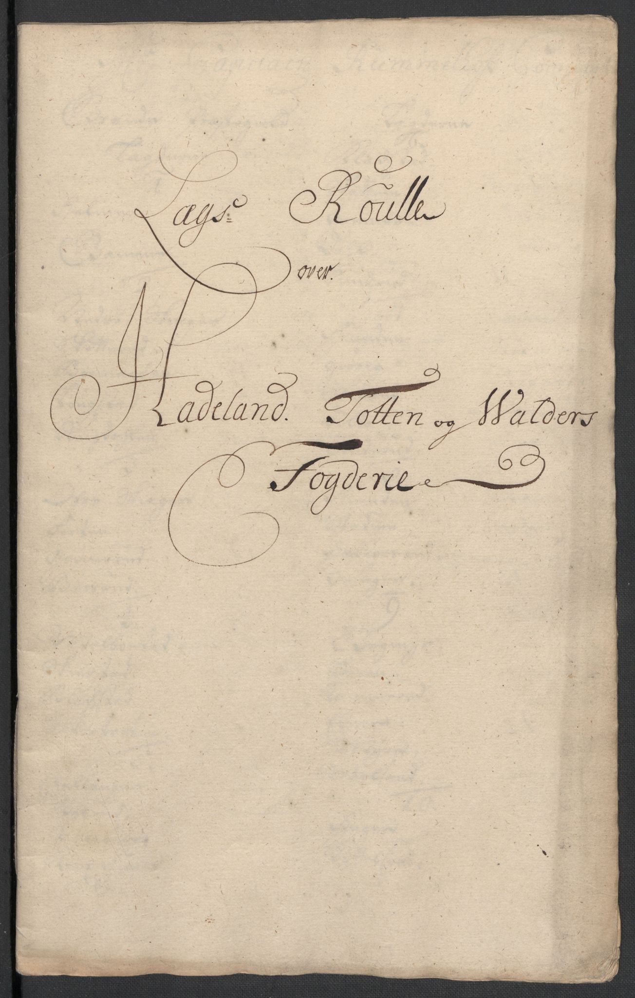 Rentekammeret inntil 1814, Reviderte regnskaper, Fogderegnskap, AV/RA-EA-4092/R18/L1304: Fogderegnskap Hadeland, Toten og Valdres, 1706, p. 243