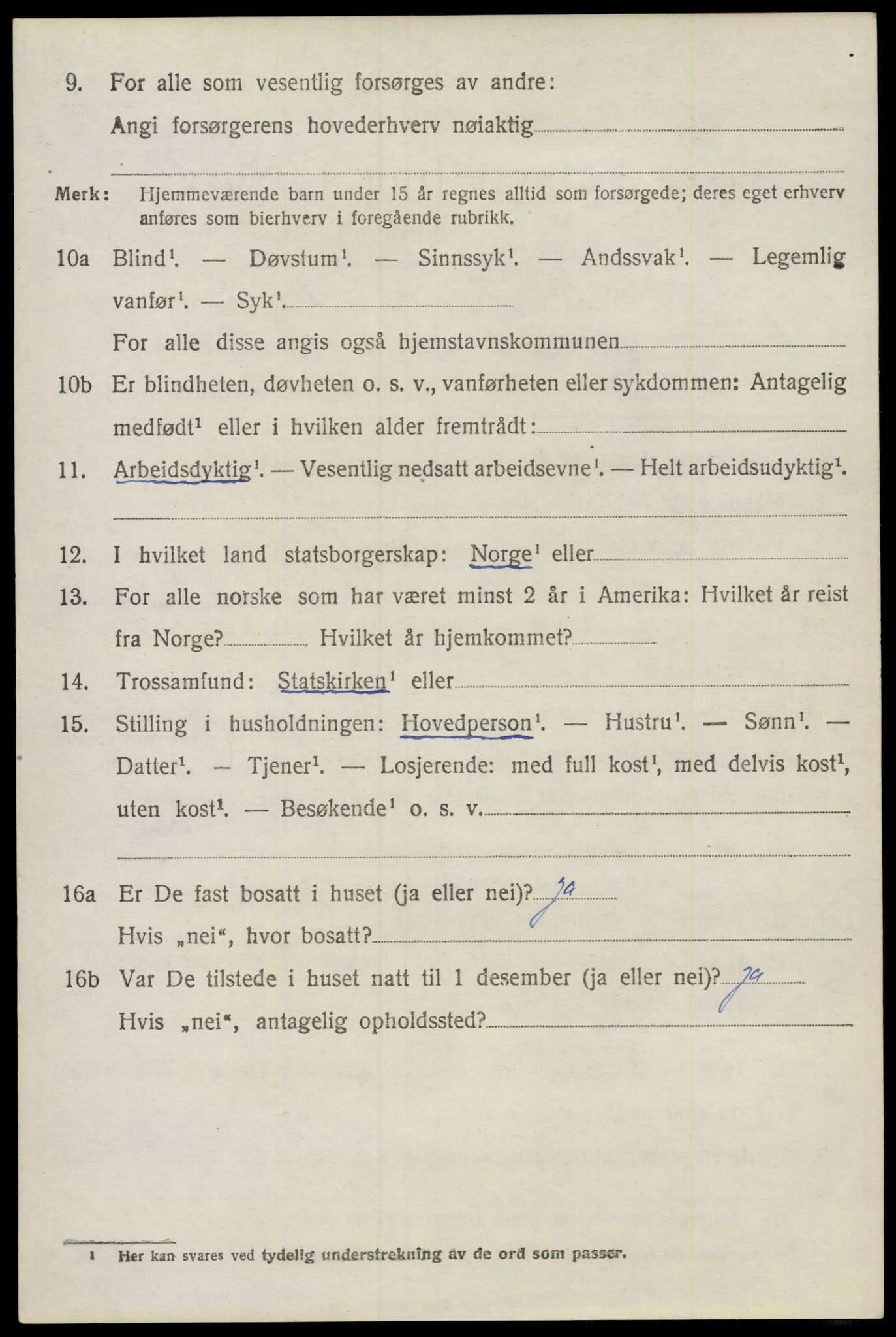 SAO, 1920 census for Våler, 1920, p. 2813