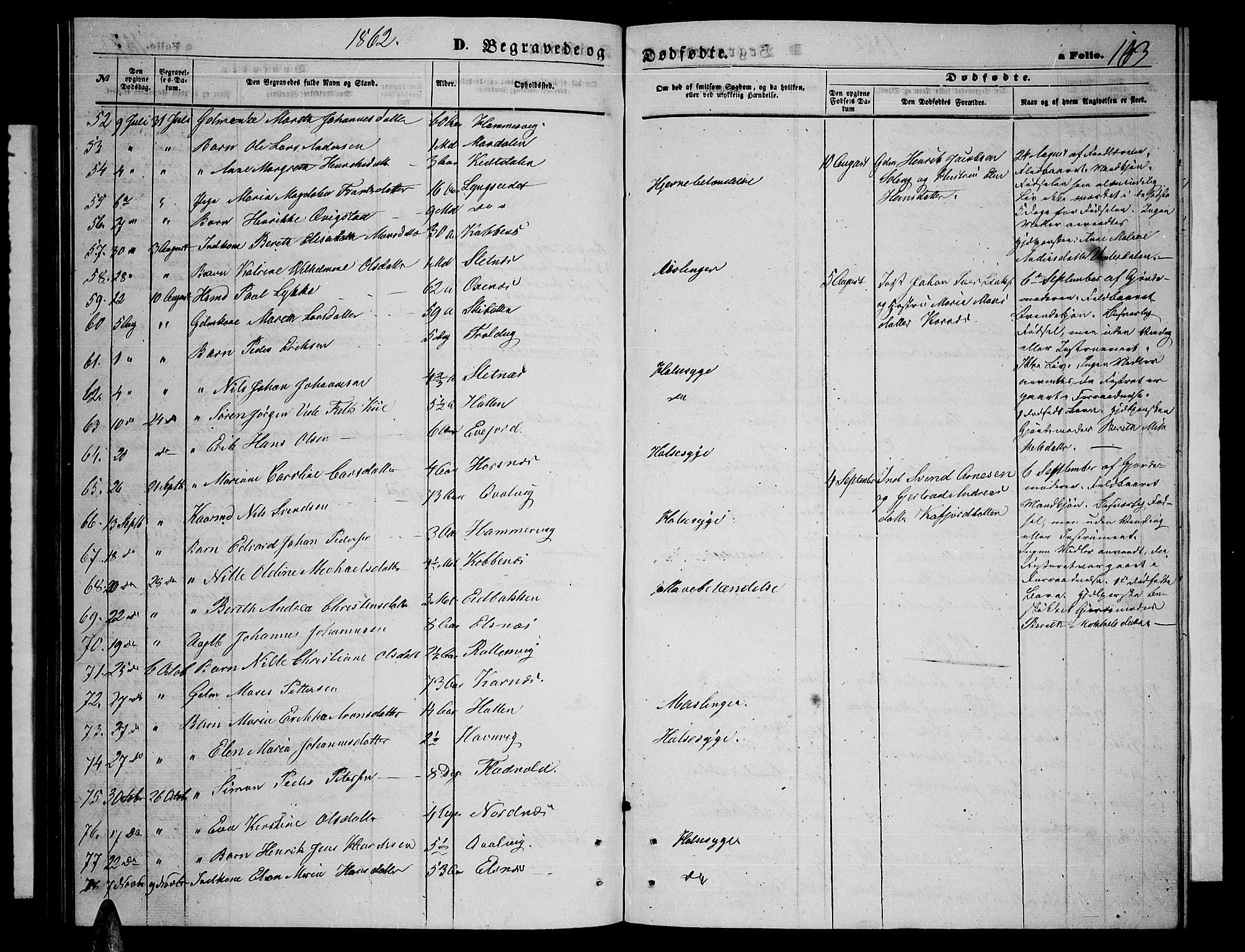 Lyngen sokneprestembete, AV/SATØ-S-1289/H/He/Heb/L0003klokker: Parish register (copy) no. 3, 1861-1867, p. 163