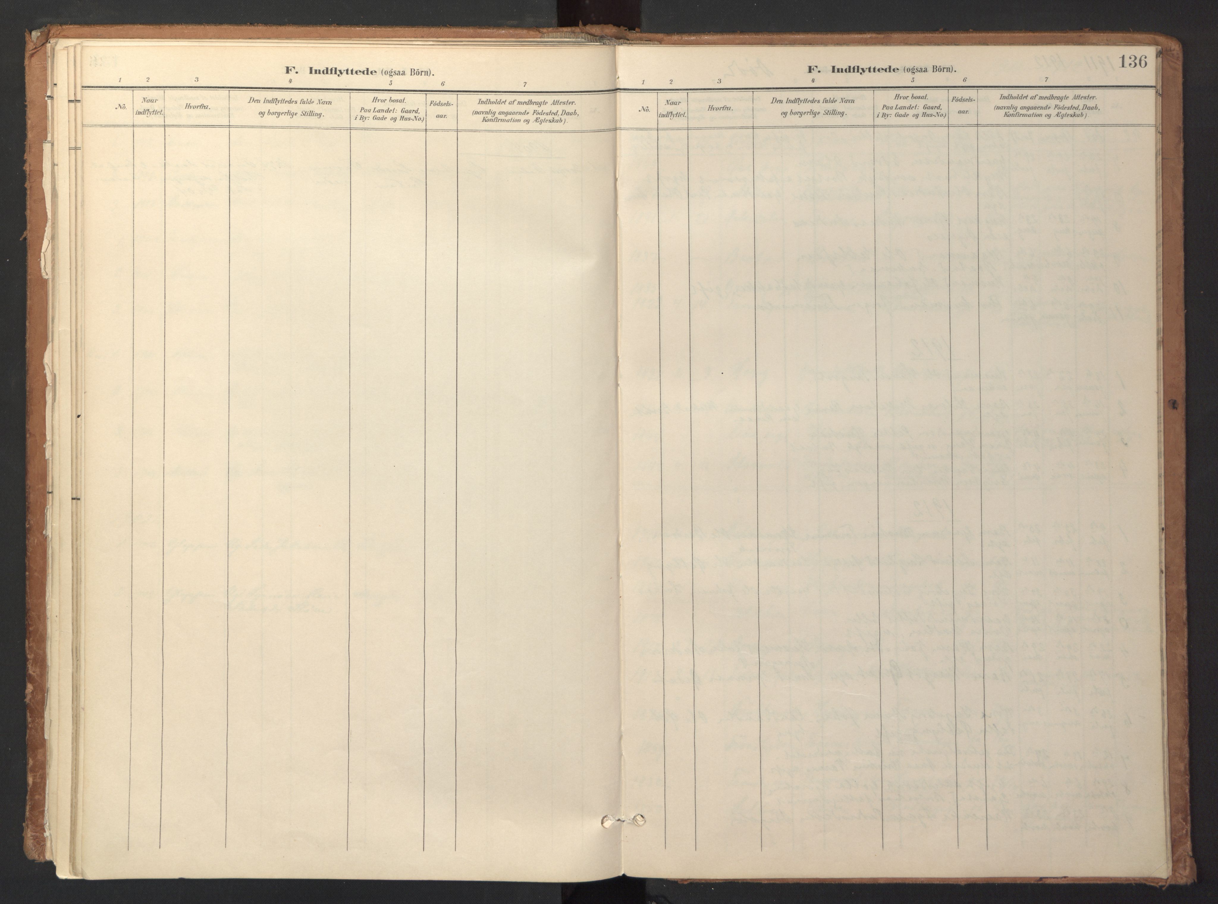 Ministerialprotokoller, klokkerbøker og fødselsregistre - Sør-Trøndelag, SAT/A-1456/618/L0448: Parish register (official) no. 618A11, 1898-1916, p. 136