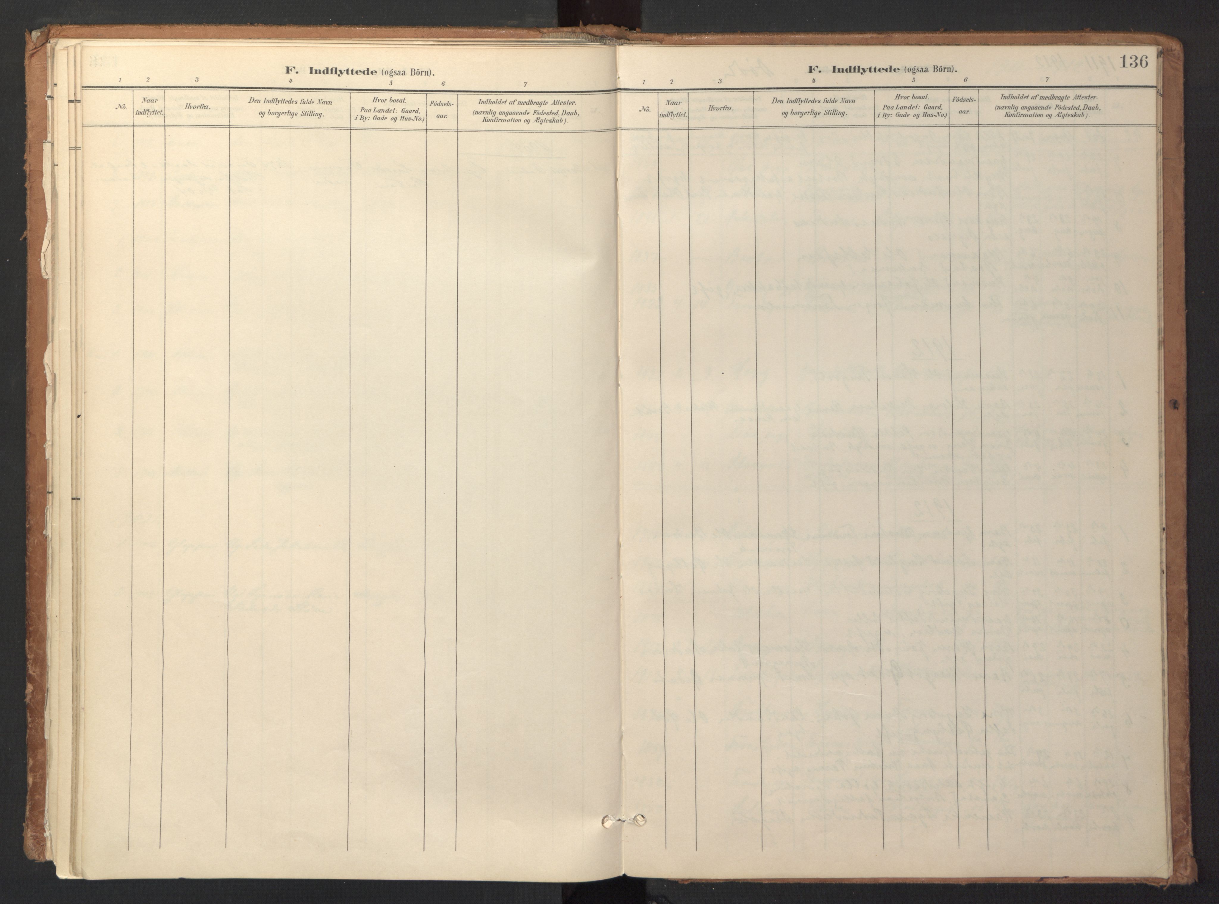 Ministerialprotokoller, klokkerbøker og fødselsregistre - Sør-Trøndelag, AV/SAT-A-1456/618/L0448: Parish register (official) no. 618A11, 1898-1916, p. 136