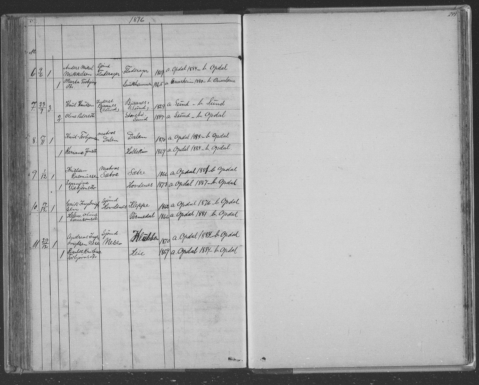 Tysnes sokneprestembete, AV/SAB-A-78601/H/Hab: Parish register (copy) no. E 2, 1875-1897, p. 275