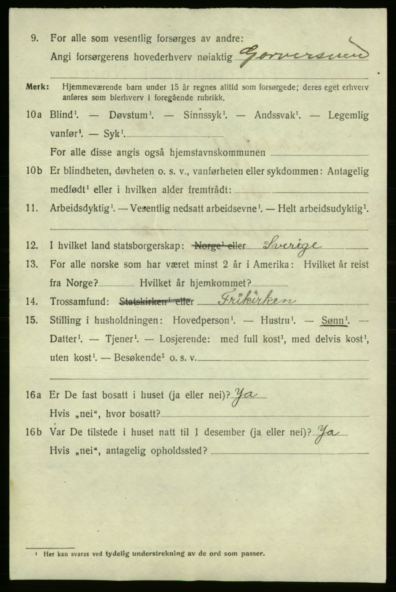 SAO, 1920 census for Fredrikshald, 1920, p. 24719