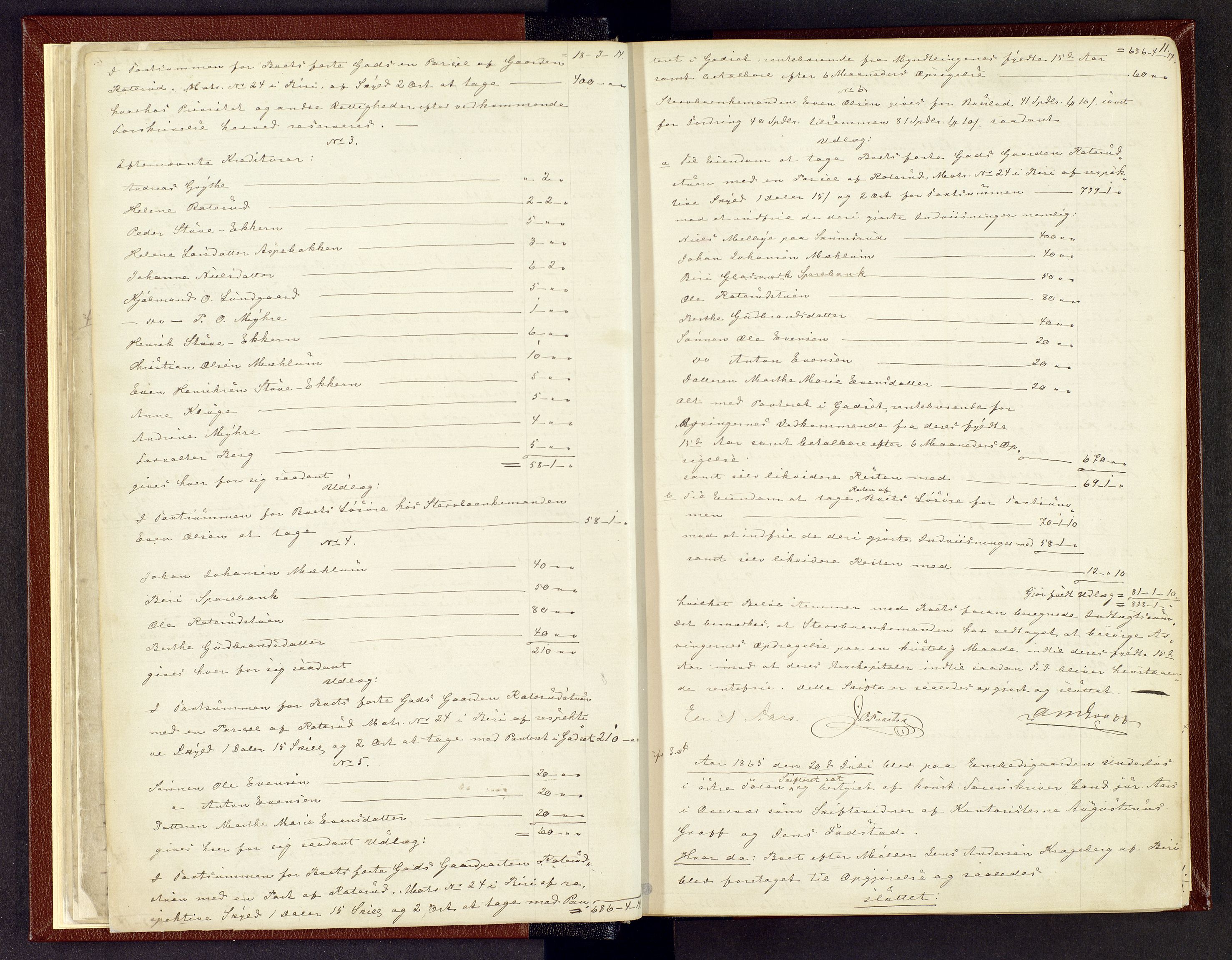 Toten tingrett, AV/SAH-TING-006/J/Jb/L0006: Skiftebehandlingsprotokoll - Biri, 1864-1903, p. 10b-11a
