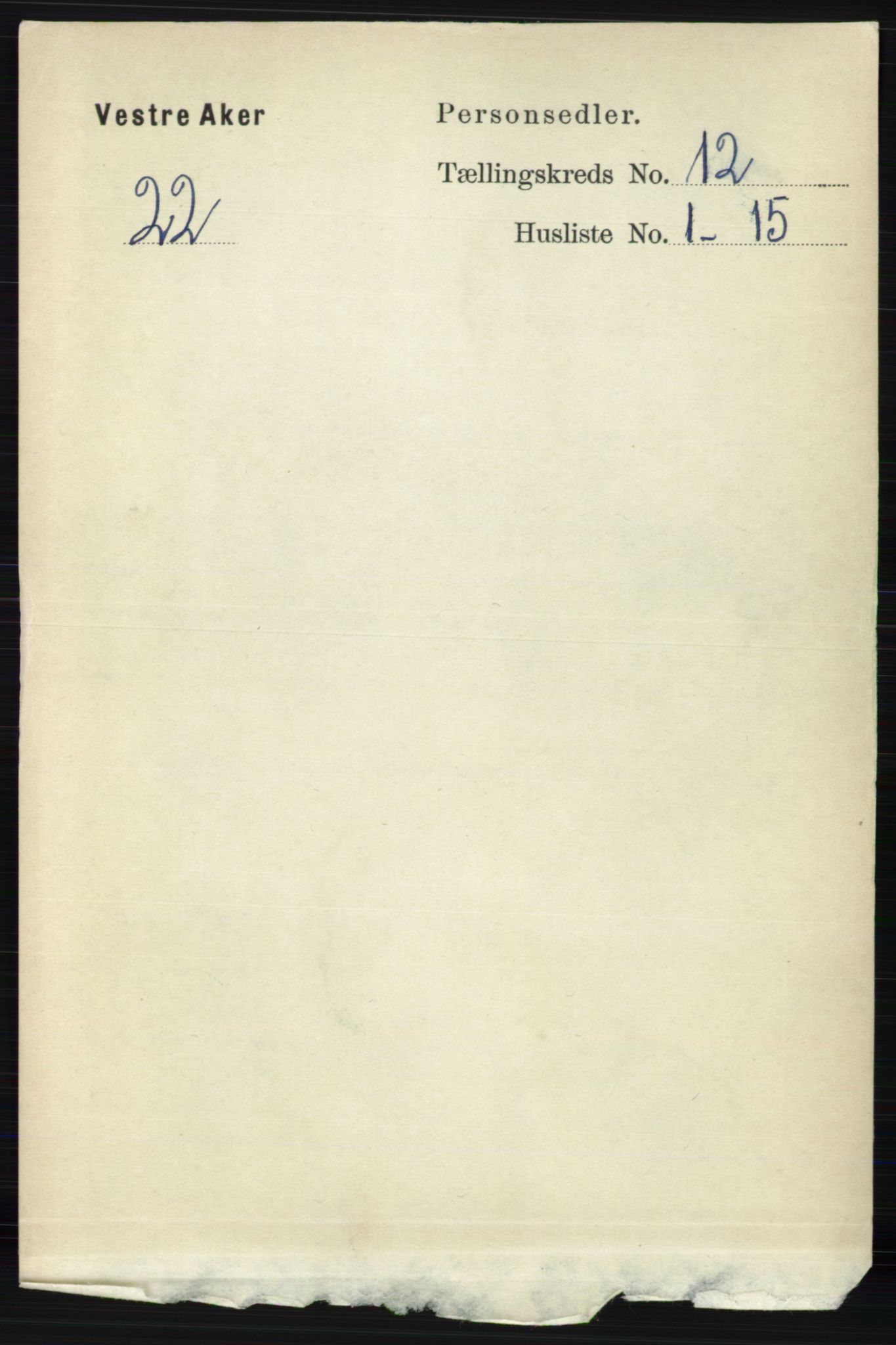 RA, 1891 census for 0218 Aker, 1891, p. 11399