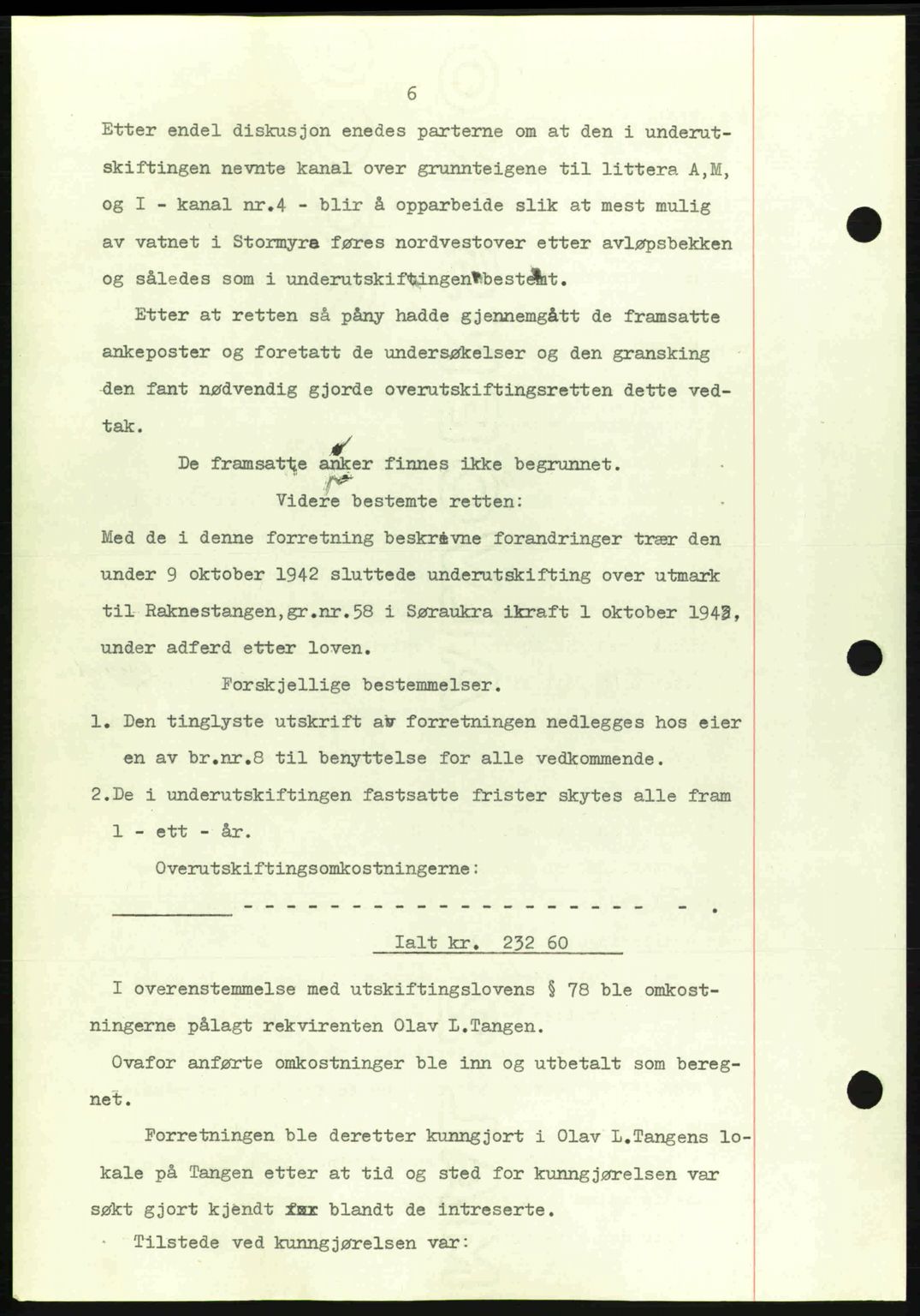 Romsdal sorenskriveri, AV/SAT-A-4149/1/2/2C: Mortgage book no. A15, 1943-1944, Diary no: : 2241/1943