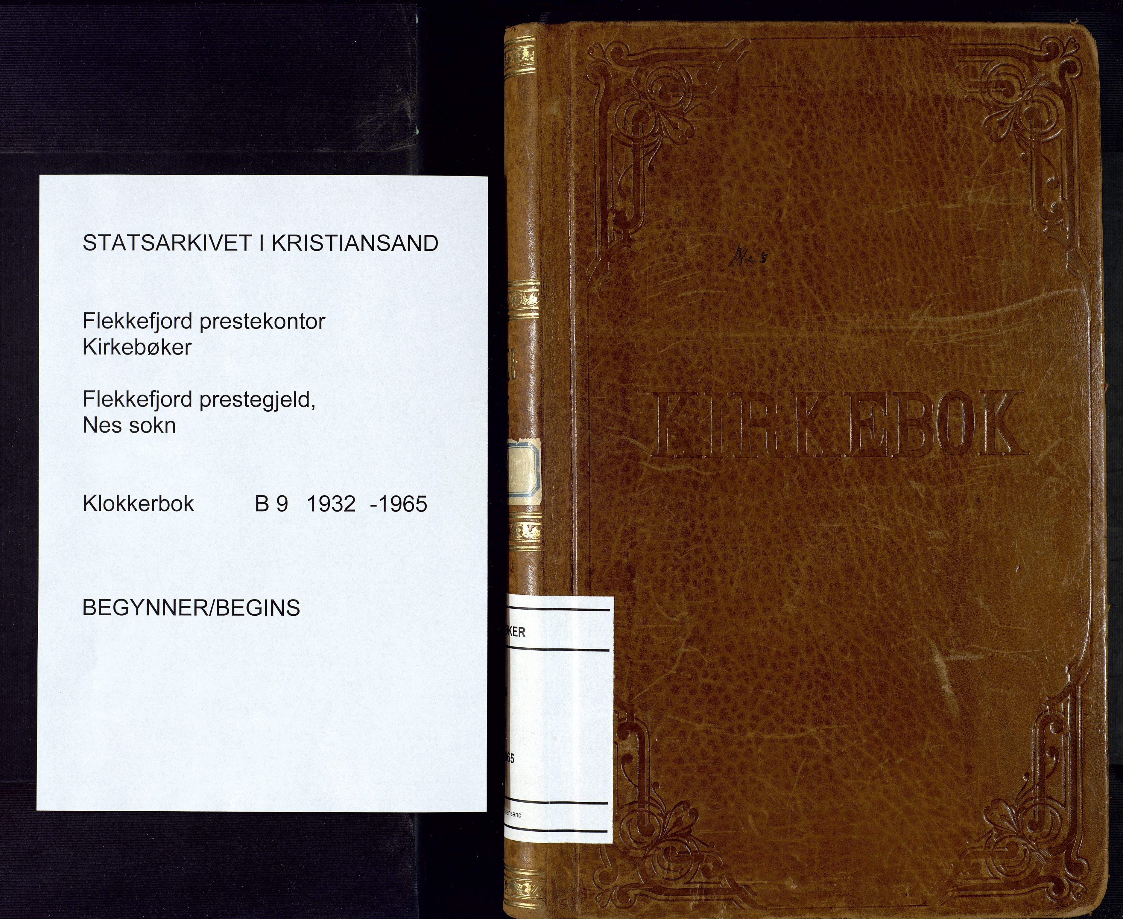 Flekkefjord sokneprestkontor, AV/SAK-1111-0012/F/Fb/Fbc/L0009: Parish register (copy) no. B 9, 1932-1965