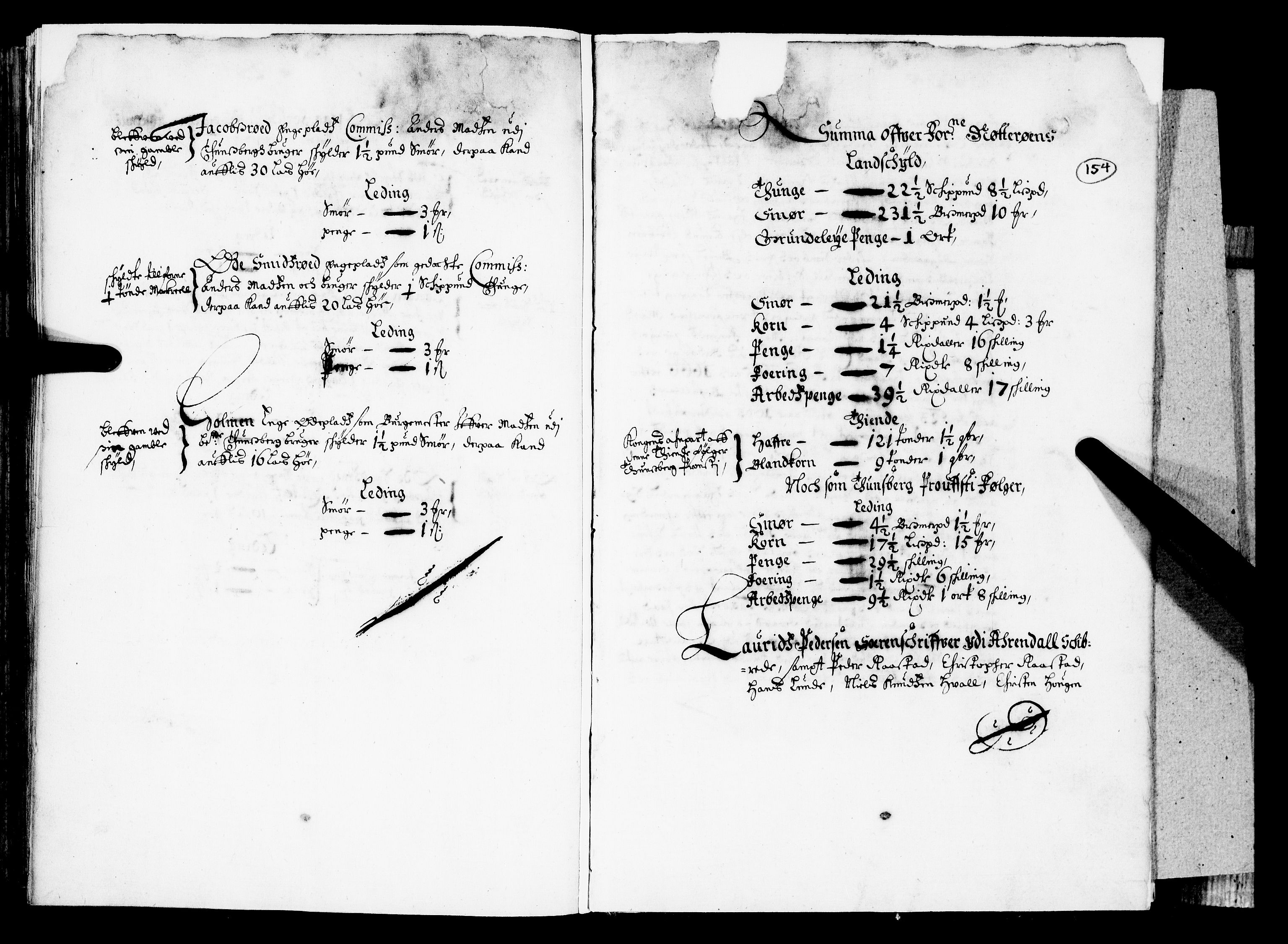 Rentekammeret inntil 1814, Realistisk ordnet avdeling, AV/RA-EA-4070/N/Nb/Nba/L0019: Tønsberg len, 1. del, 1668, p. 153b-154a