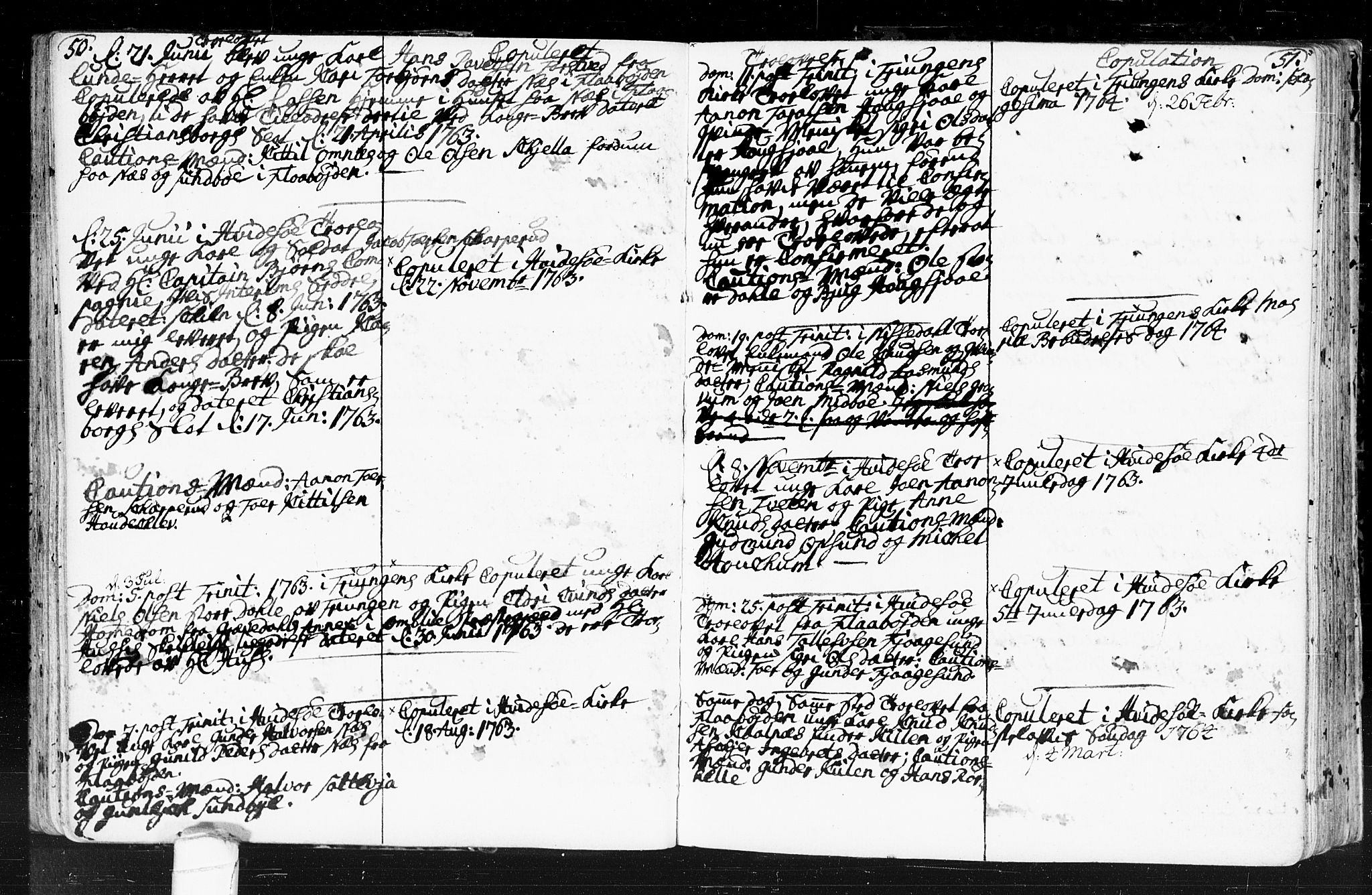 Kviteseid kirkebøker, SAKO/A-276/F/Fa/L0001: Parish register (official) no. I 1, 1754-1773, p. 50-51