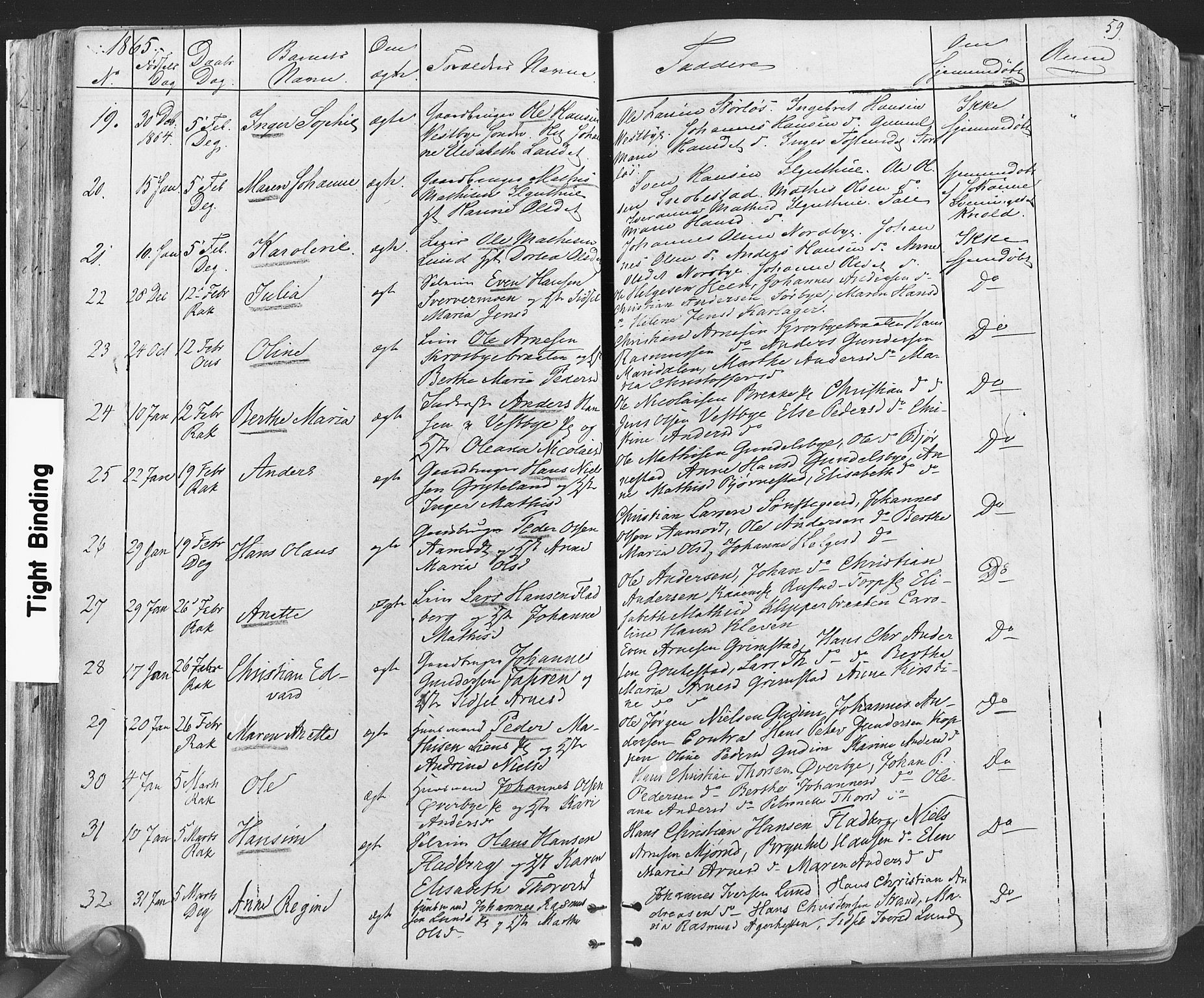 Rakkestad prestekontor Kirkebøker, AV/SAO-A-2008/F/Fa/L0011: Parish register (official) no. I 11, 1862-1877, p. 59