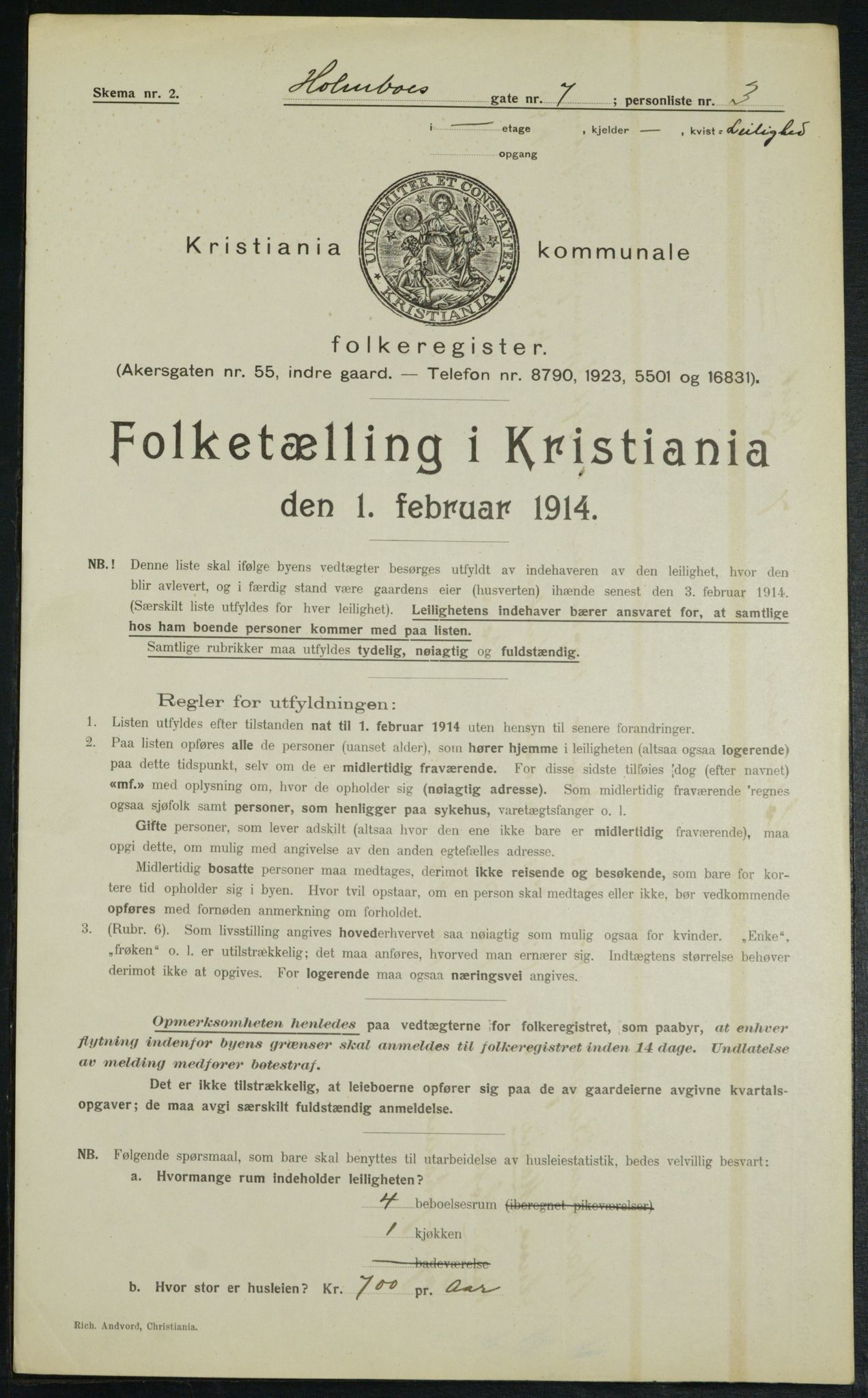 OBA, Municipal Census 1914 for Kristiania, 1914, p. 40871