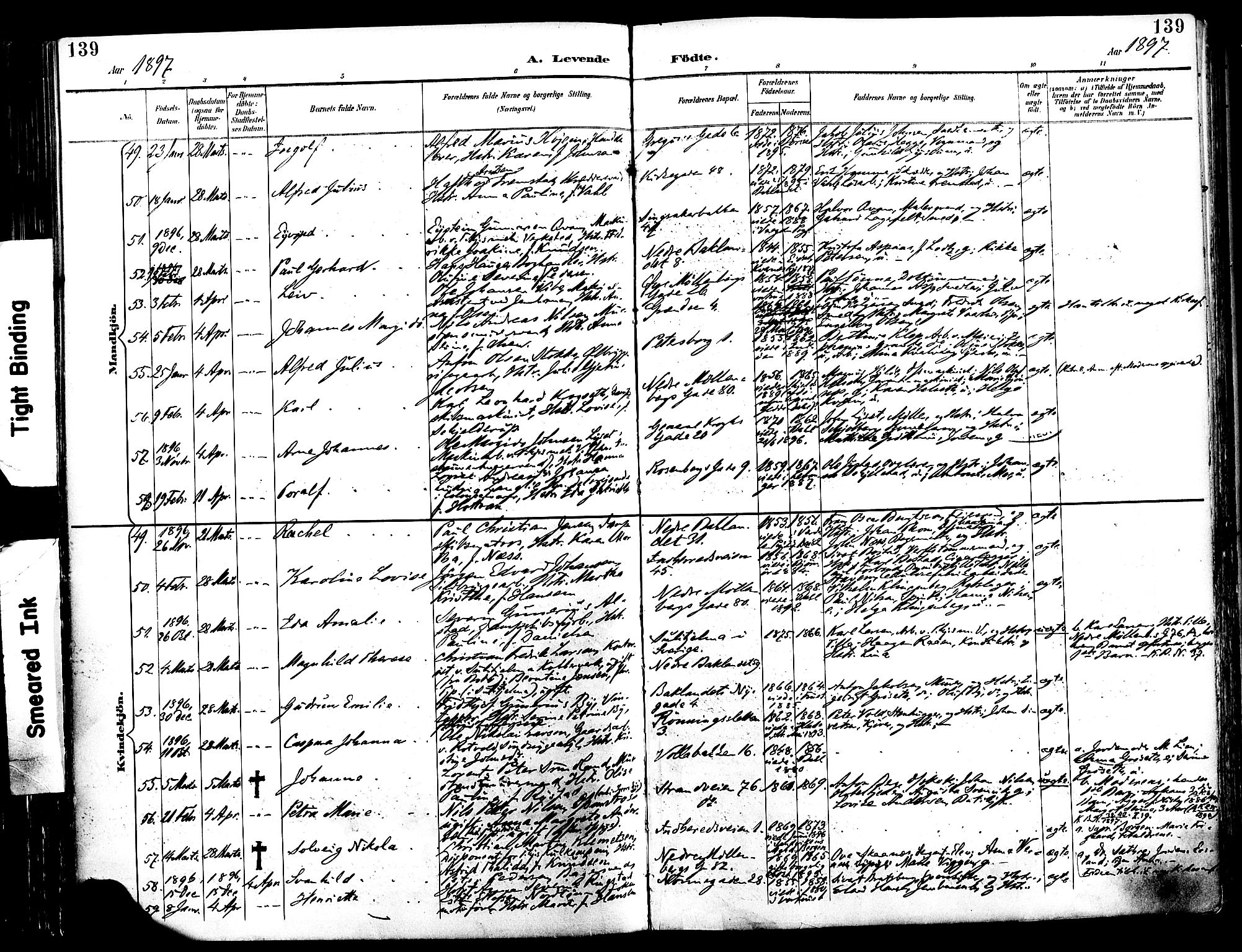 Ministerialprotokoller, klokkerbøker og fødselsregistre - Sør-Trøndelag, AV/SAT-A-1456/604/L0197: Parish register (official) no. 604A18, 1893-1900, p. 139