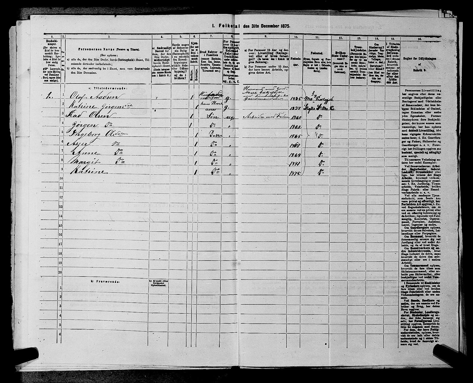 SAKO, 1875 census for 0832P Mo, 1875, p. 620