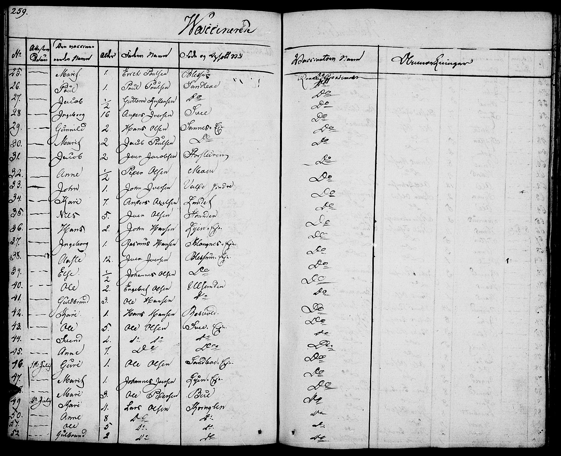 Vågå prestekontor, SAH/PREST-076/H/Ha/Haa/L0004: Parish register (official) no. 4 /1, 1827-1842, p. 259