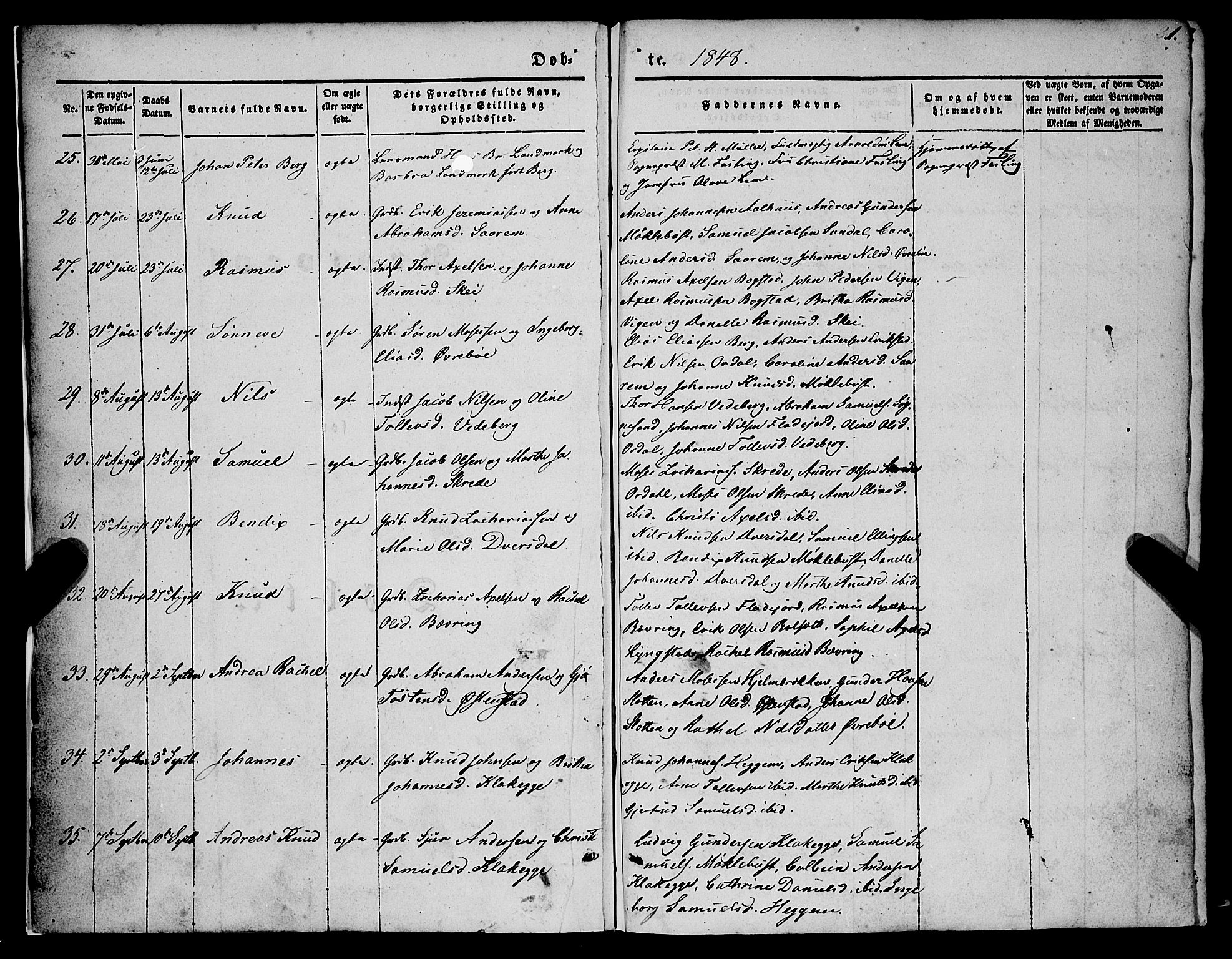 Jølster sokneprestembete, SAB/A-80701/H/Haa/Haaa/L0010: Parish register (official) no. A 10, 1847-1865, p. 1