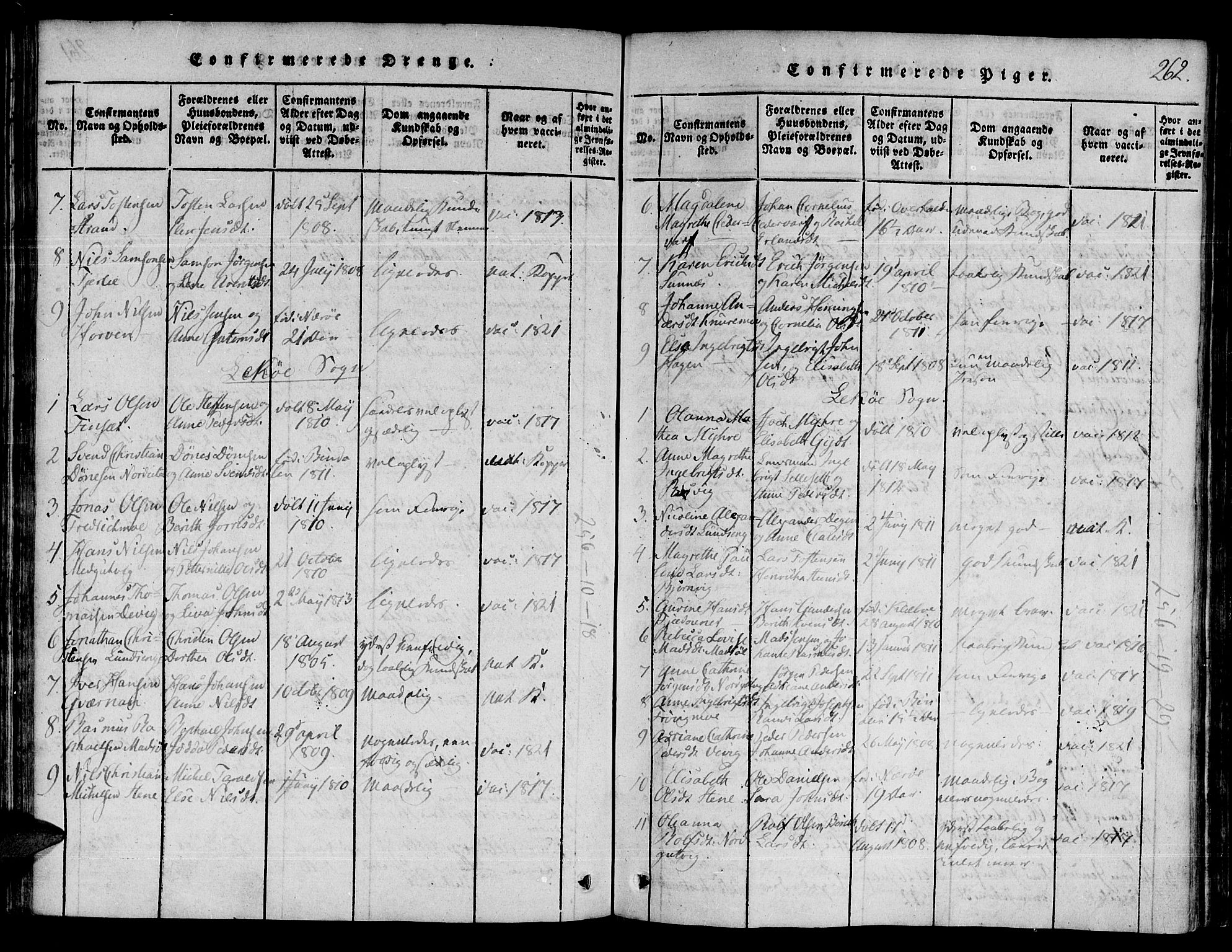 Ministerialprotokoller, klokkerbøker og fødselsregistre - Nord-Trøndelag, SAT/A-1458/780/L0636: Parish register (official) no. 780A03 /1, 1815-1830, p. 262