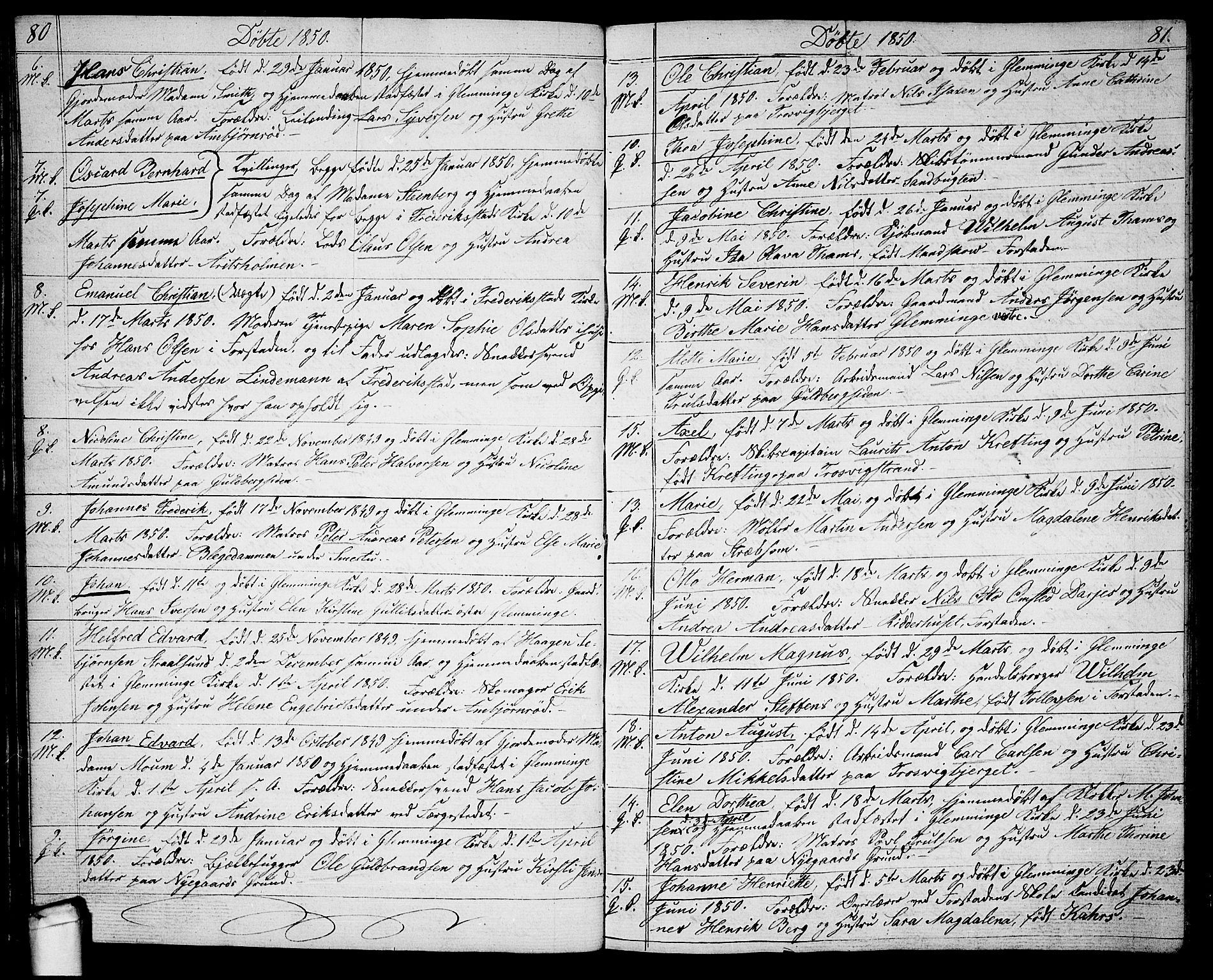 Glemmen prestekontor Kirkebøker, SAO/A-10908/G/Ga/L0002: Parish register (copy) no. 2, 1838-1851, p. 80-81