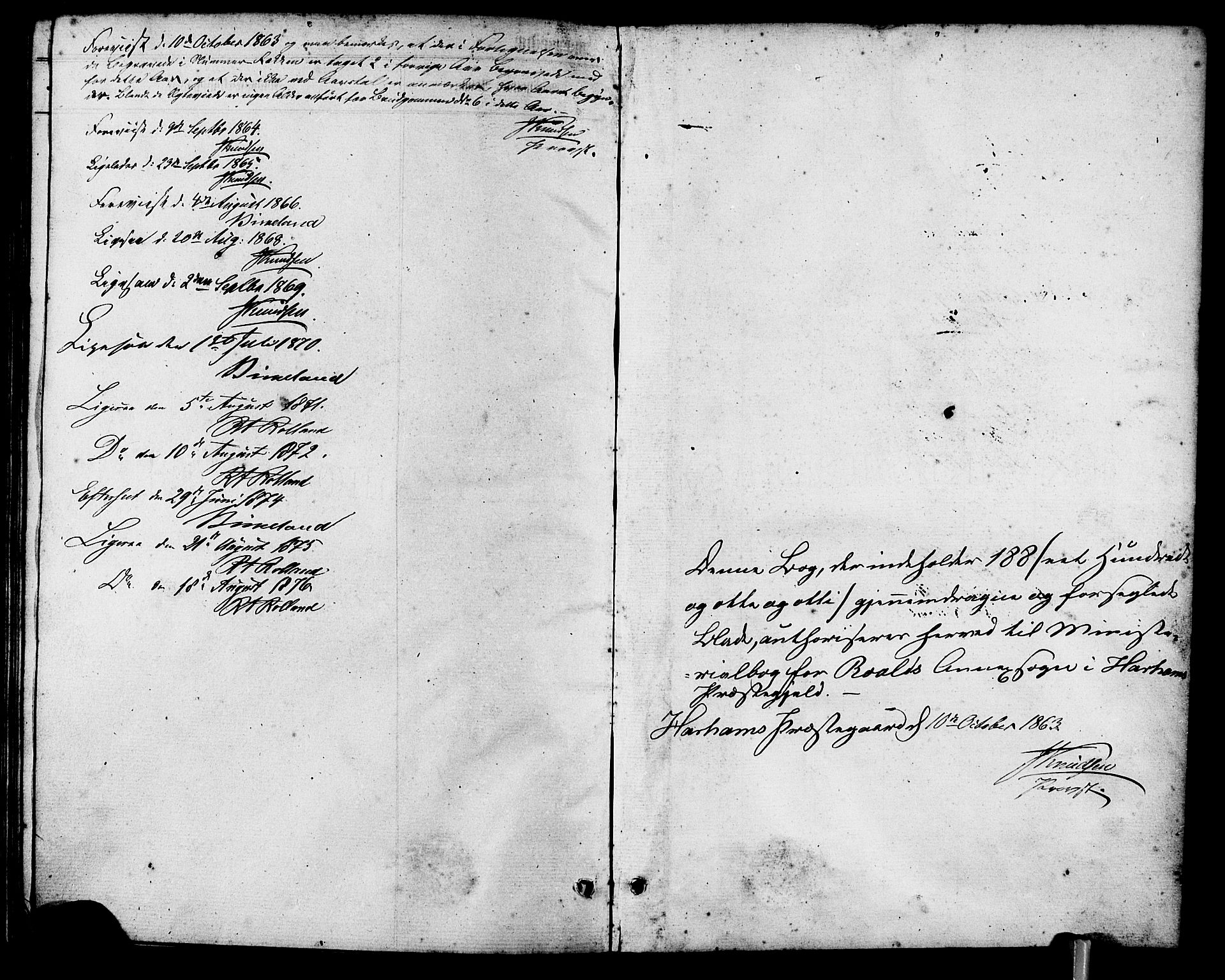 Ministerialprotokoller, klokkerbøker og fødselsregistre - Møre og Romsdal, AV/SAT-A-1454/537/L0518: Parish register (official) no. 537A02, 1862-1876