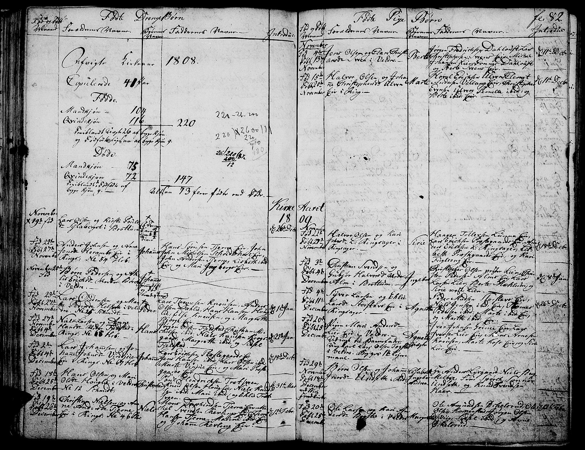 Ringsaker prestekontor, AV/SAH-PREST-014/K/Ka/L0004: Parish register (official) no. 4, 1799-1814, p. 82