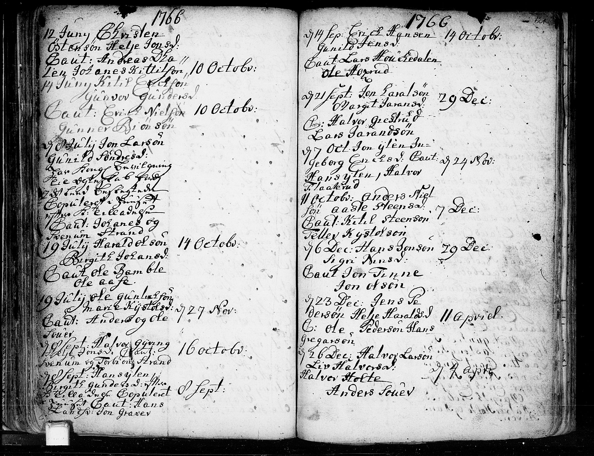 Heddal kirkebøker, AV/SAKO-A-268/F/Fa/L0003: Parish register (official) no. I 3, 1723-1783, p. 121