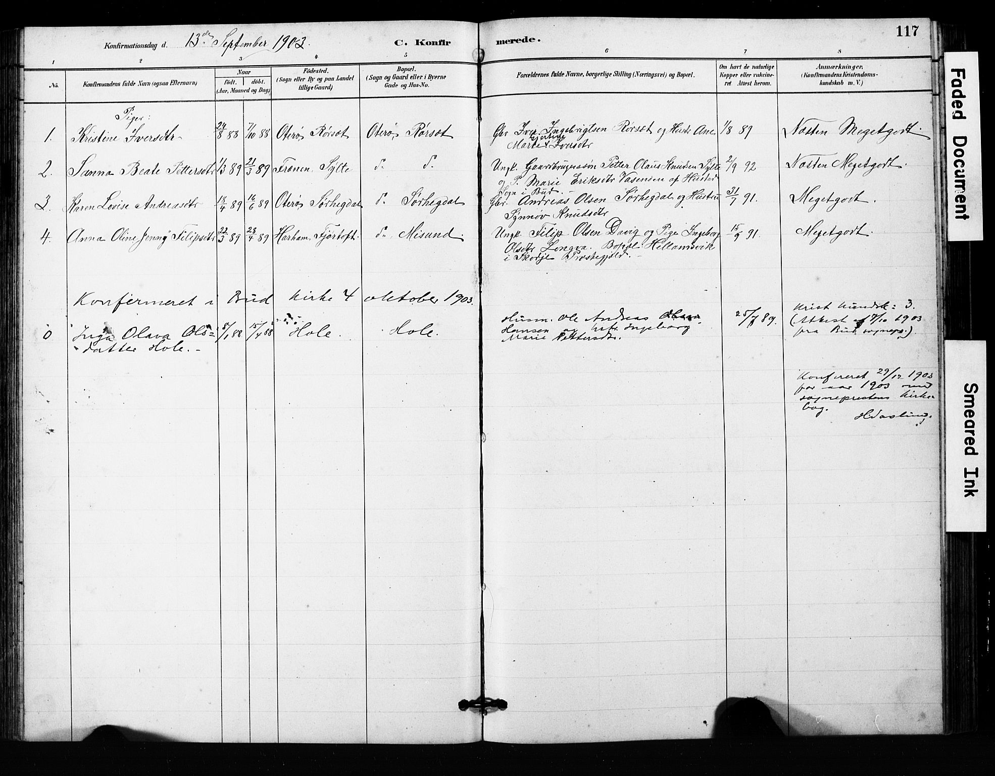 Ministerialprotokoller, klokkerbøker og fødselsregistre - Møre og Romsdal, AV/SAT-A-1454/563/L0737: Parish register (copy) no. 563C01, 1878-1916, p. 117