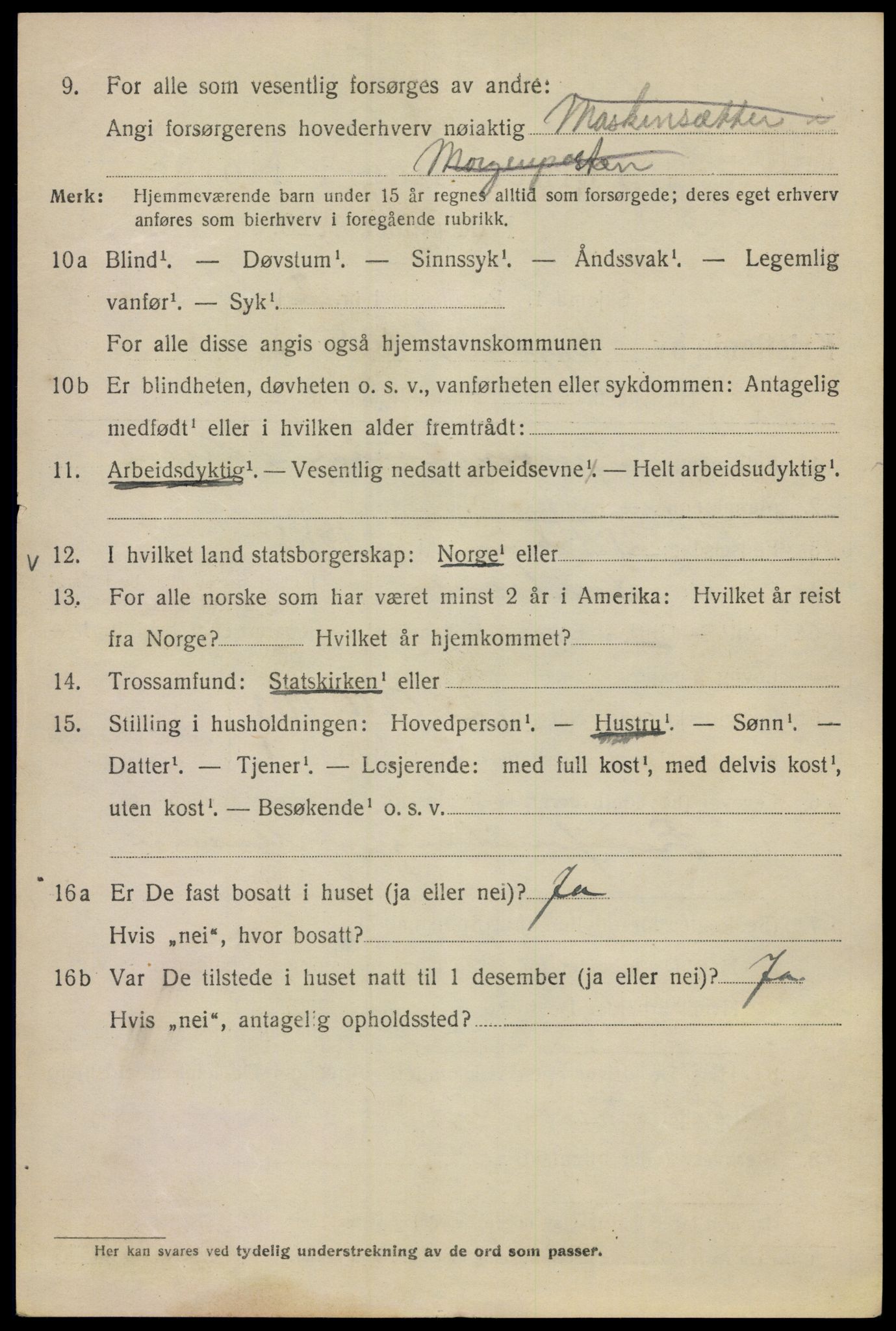 SAO, 1920 census for Kristiania, 1920, p. 176126