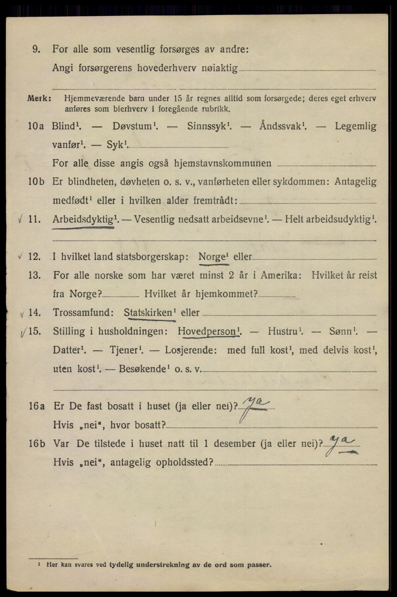 SAO, 1920 census for Kristiania, 1920, p. 227050