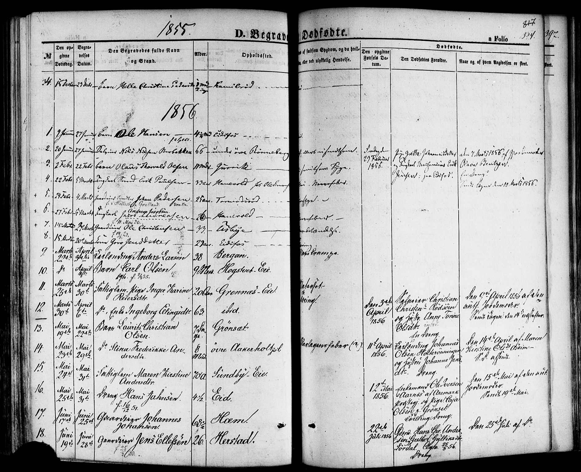 Hof kirkebøker, SAKO/A-64/F/Fa/L0006: Parish register (official) no. I 6, 1851-1877, p. 394