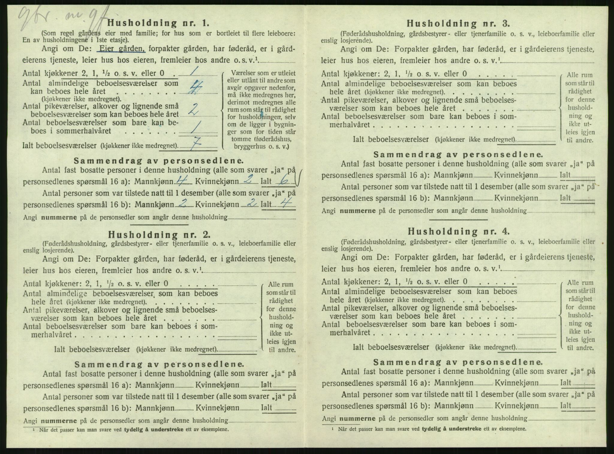 SAT, 1920 census for Korgen, 1920, p. 415