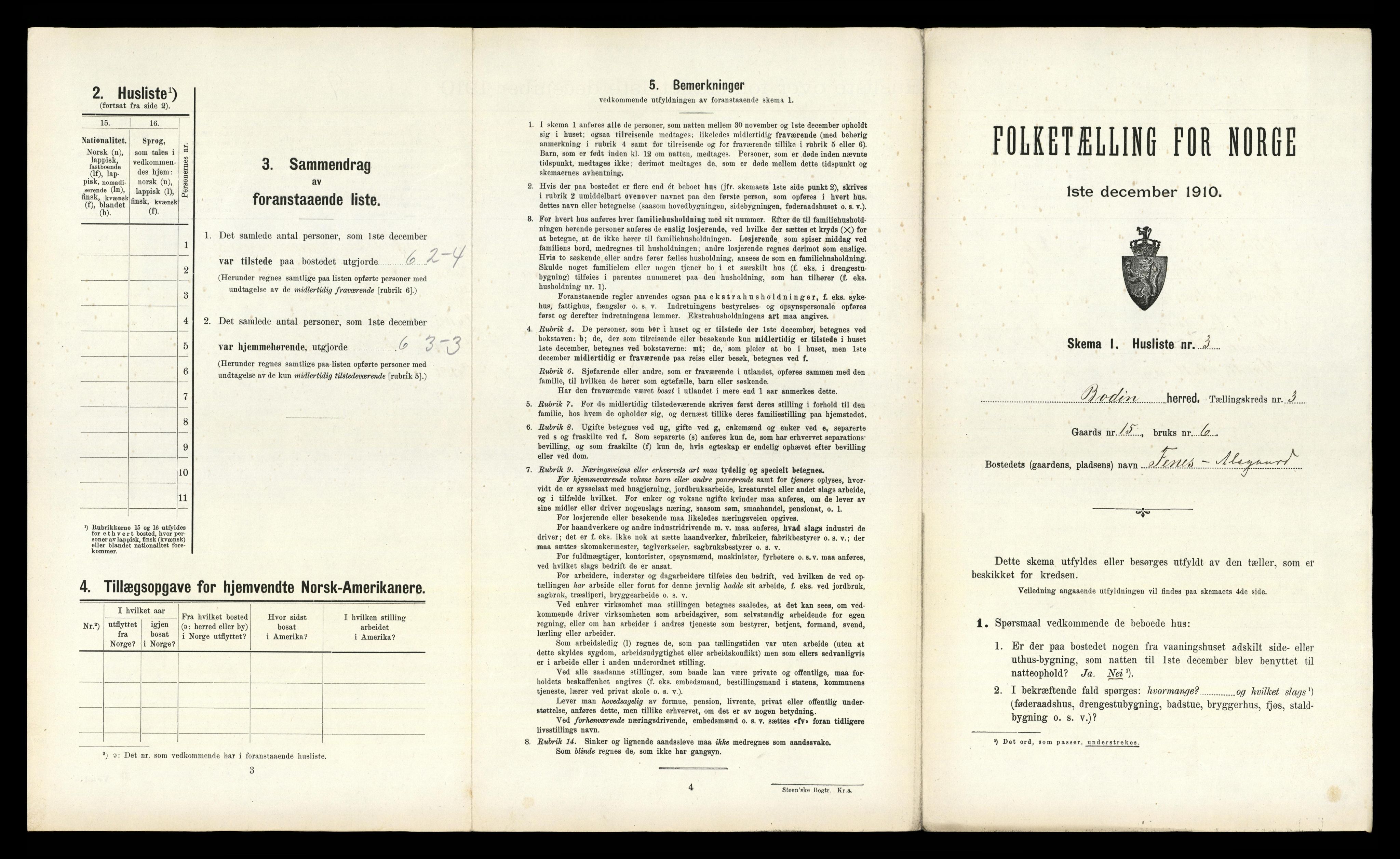 RA, 1910 census for Bodin, 1910, p. 177
