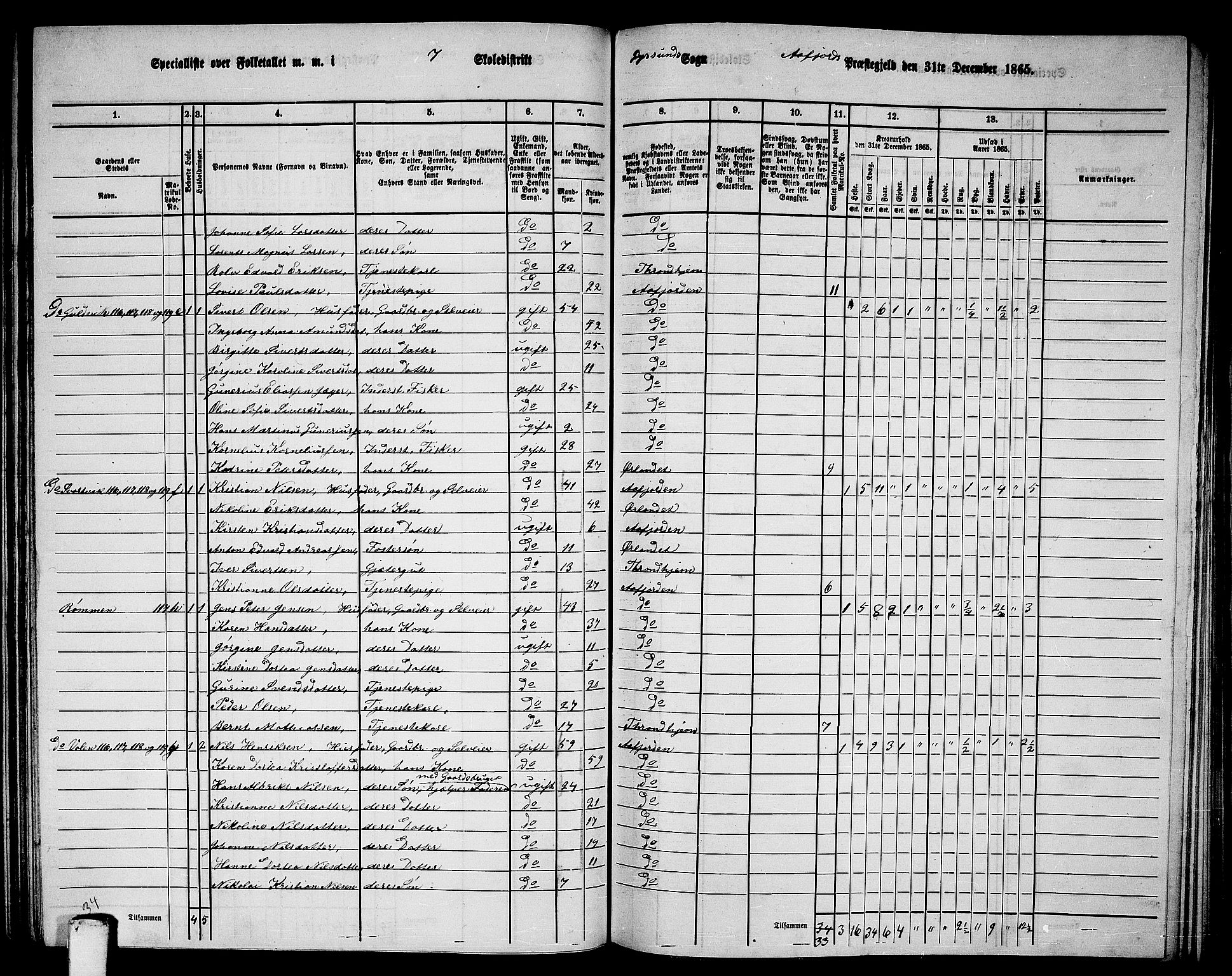 RA, 1865 census for Aafjorden, 1865, p. 91