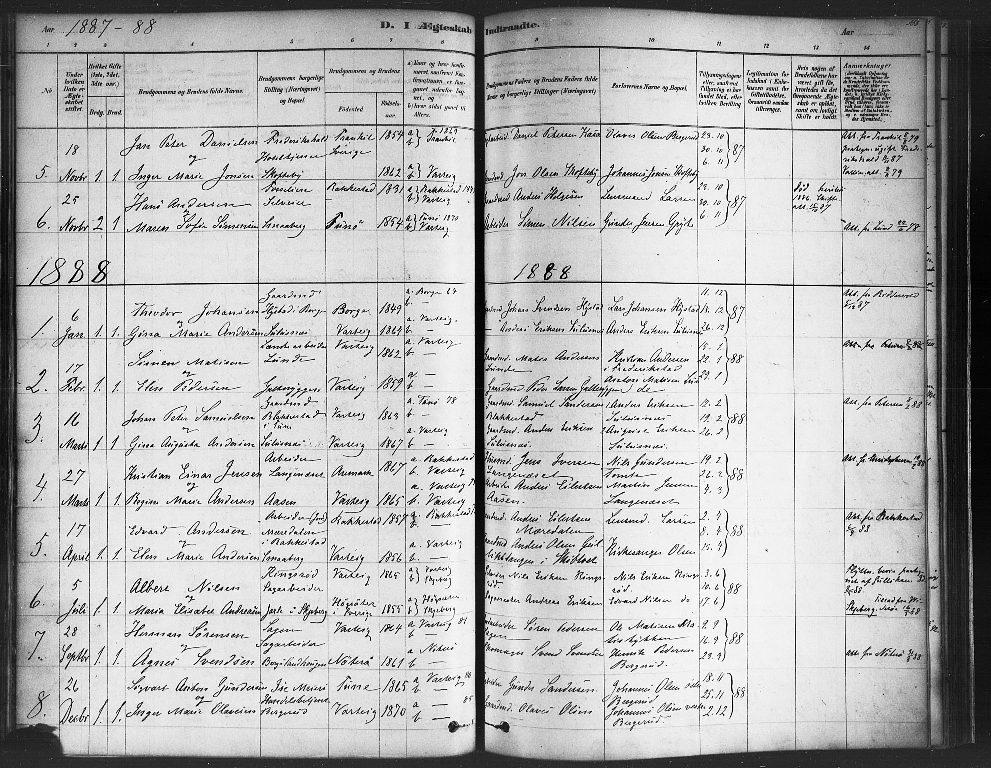 Varteig prestekontor Kirkebøker, SAO/A-10447a/F/Fa/L0002: Parish register (official) no. 2, 1878-1899, p. 183