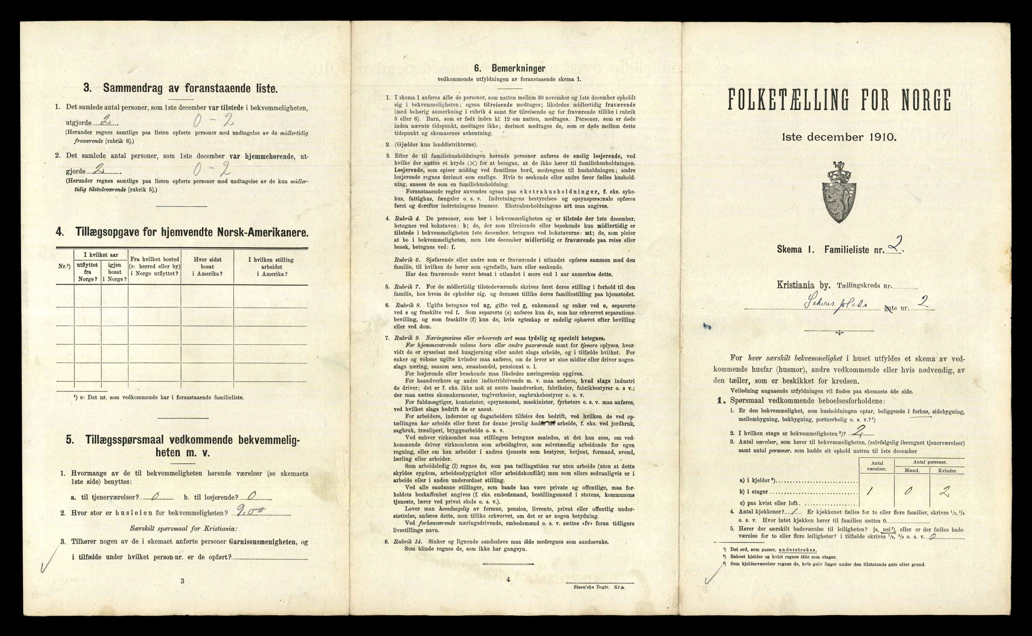 RA, 1910 census for Kristiania, 1910, p. 86215