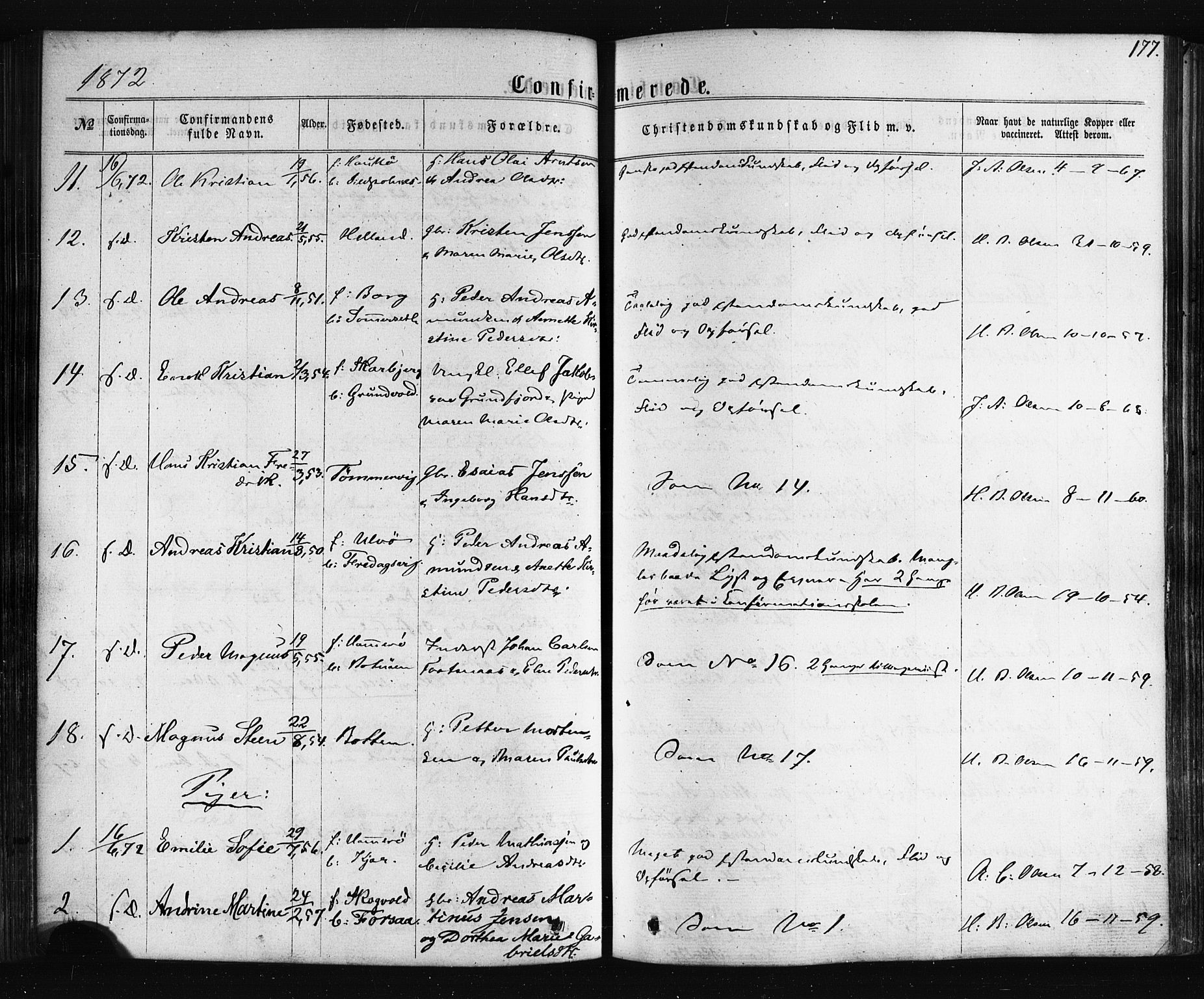 Ministerialprotokoller, klokkerbøker og fødselsregistre - Nordland, SAT/A-1459/861/L0867: Parish register (official) no. 861A02, 1864-1878, p. 177