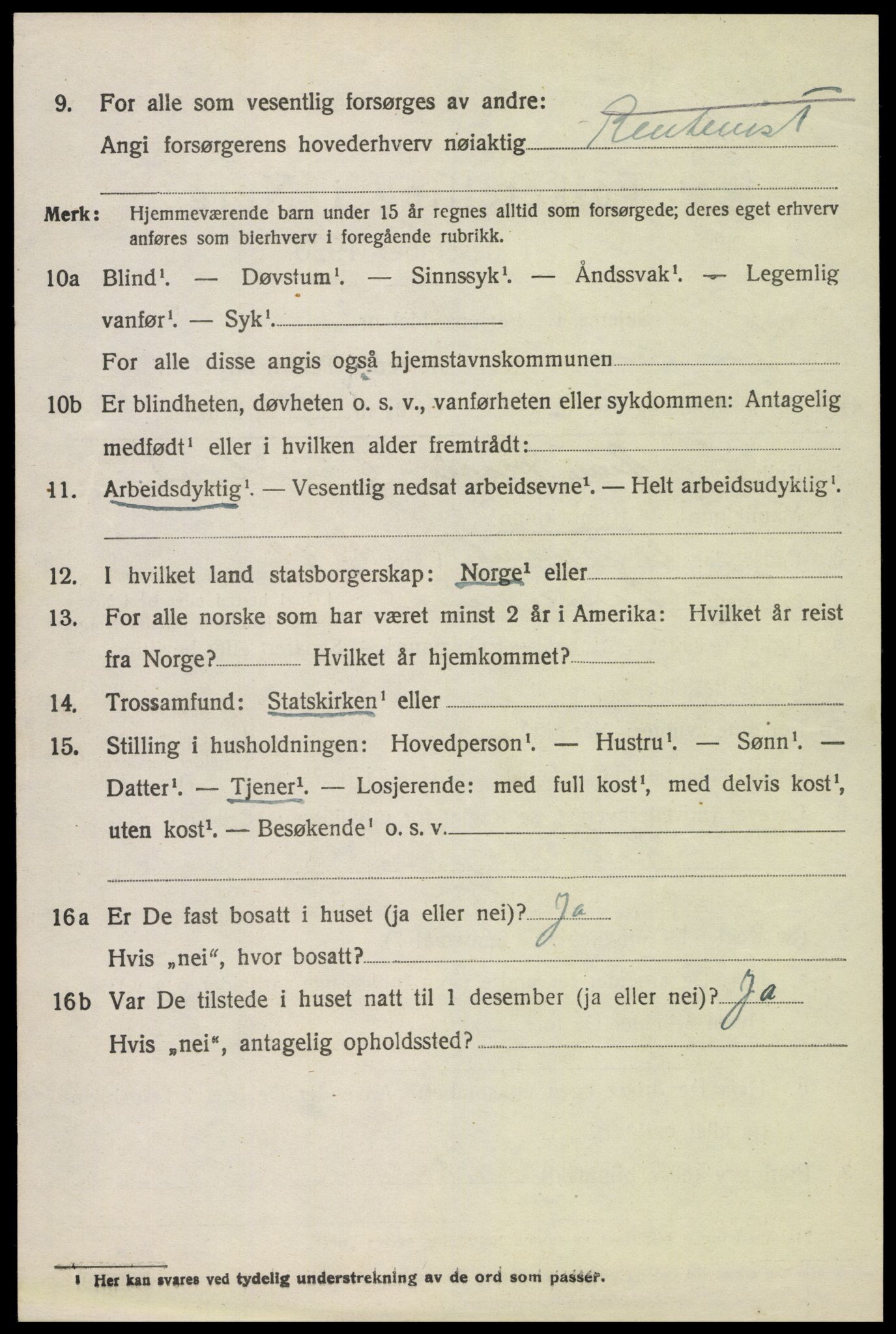 SAH, 1920 census for Fåberg, 1920, p. 5913