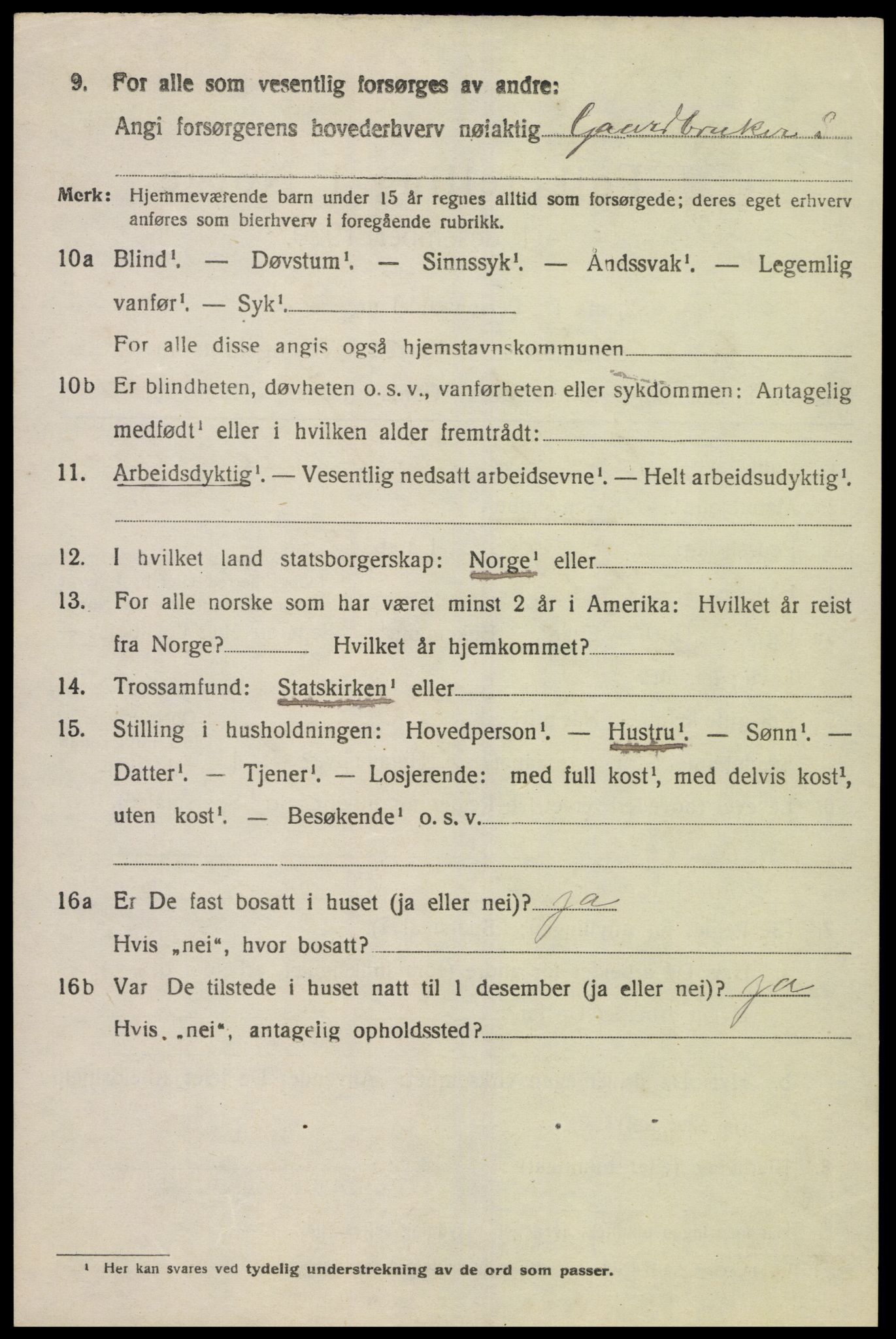 SAK, 1920 census for Øyslebø, 1920, p. 1129