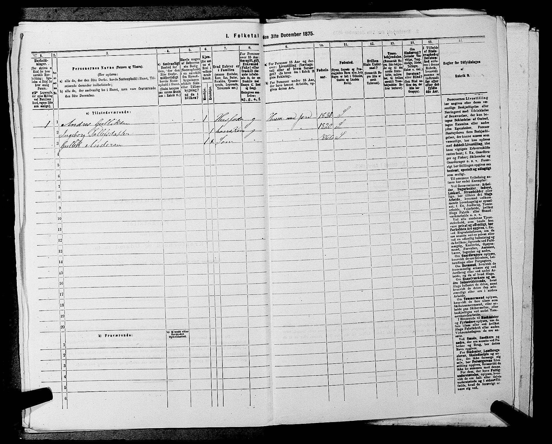 SAKO, 1875 census for 0828P Seljord, 1875, p. 321