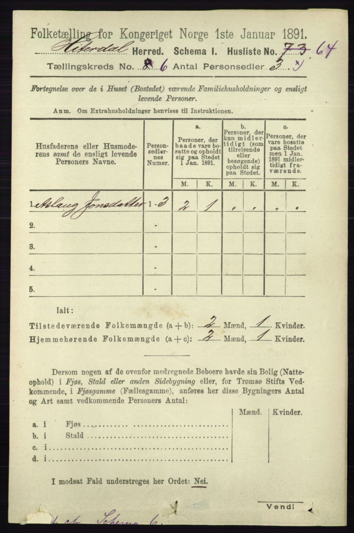 RA, 1891 census for 0823 Heddal, 1891, p. 2590