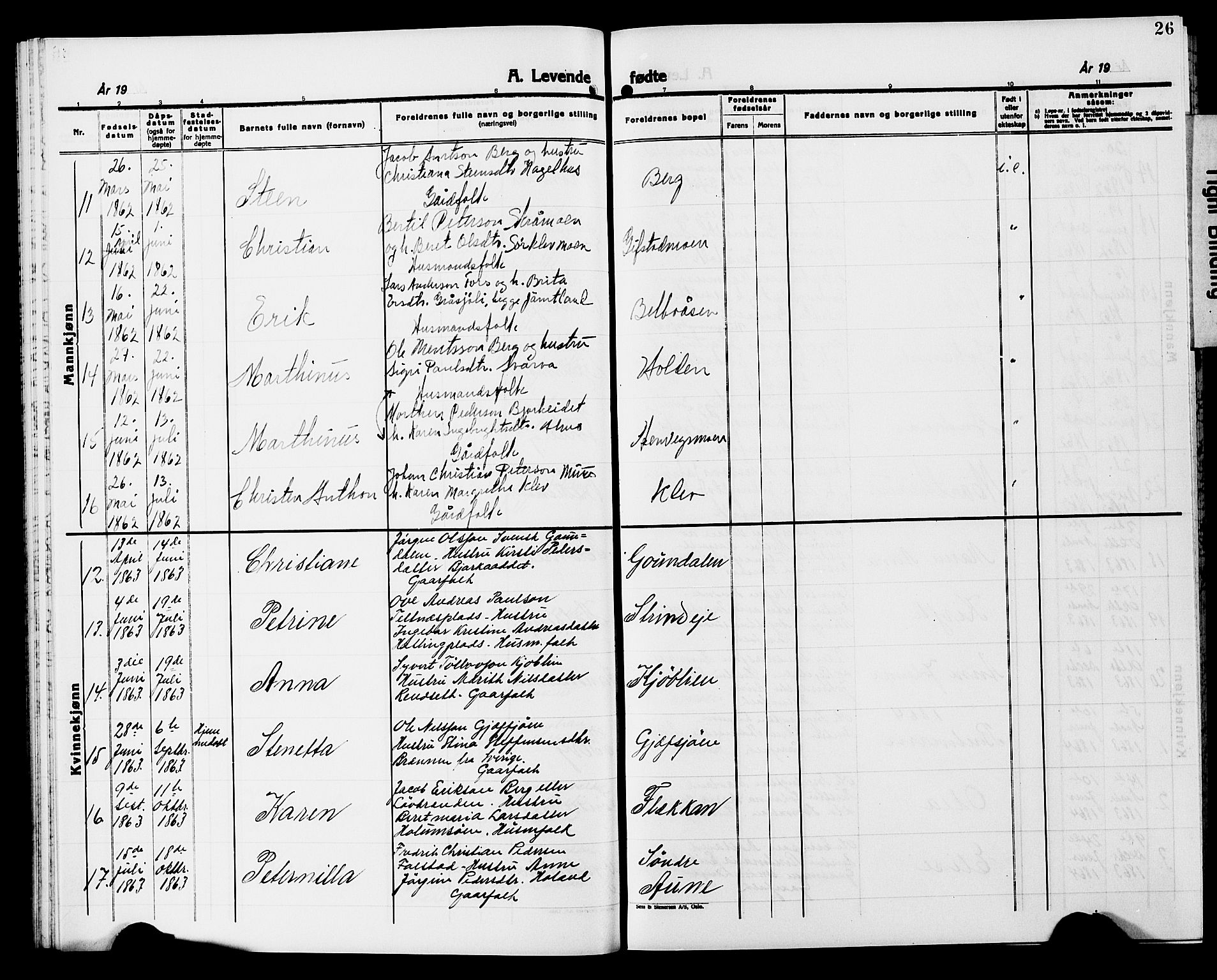 Ministerialprotokoller, klokkerbøker og fødselsregistre - Nord-Trøndelag, AV/SAT-A-1458/749/L0485: Parish register (official) no. 749D01, 1857-1872, p. 26